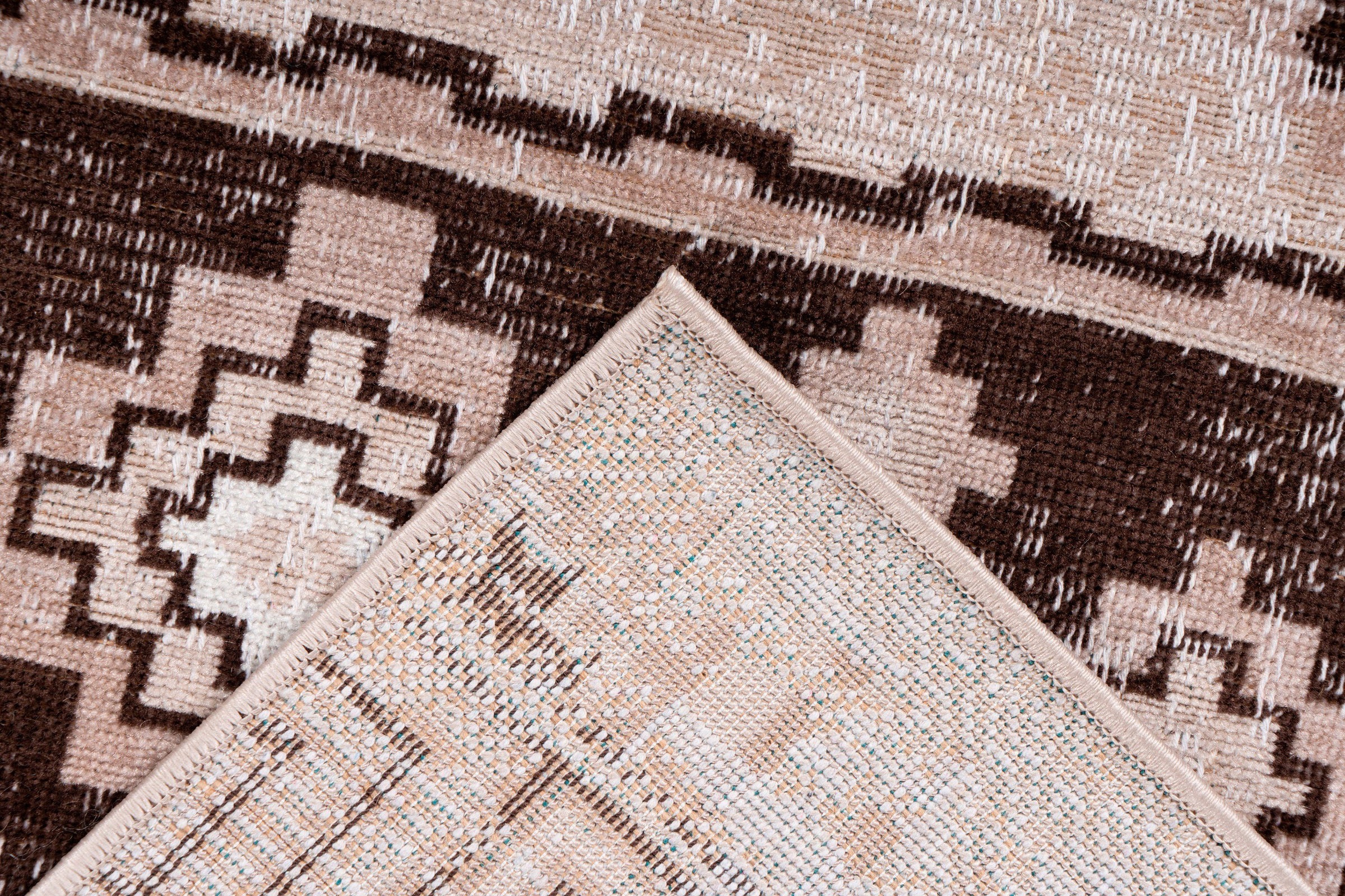 calo-deluxe Teppich »Ruzica-303«, rechteckig, 6 mm Höhe, Flachgewebe, Vintage Design, Wohnzimmer