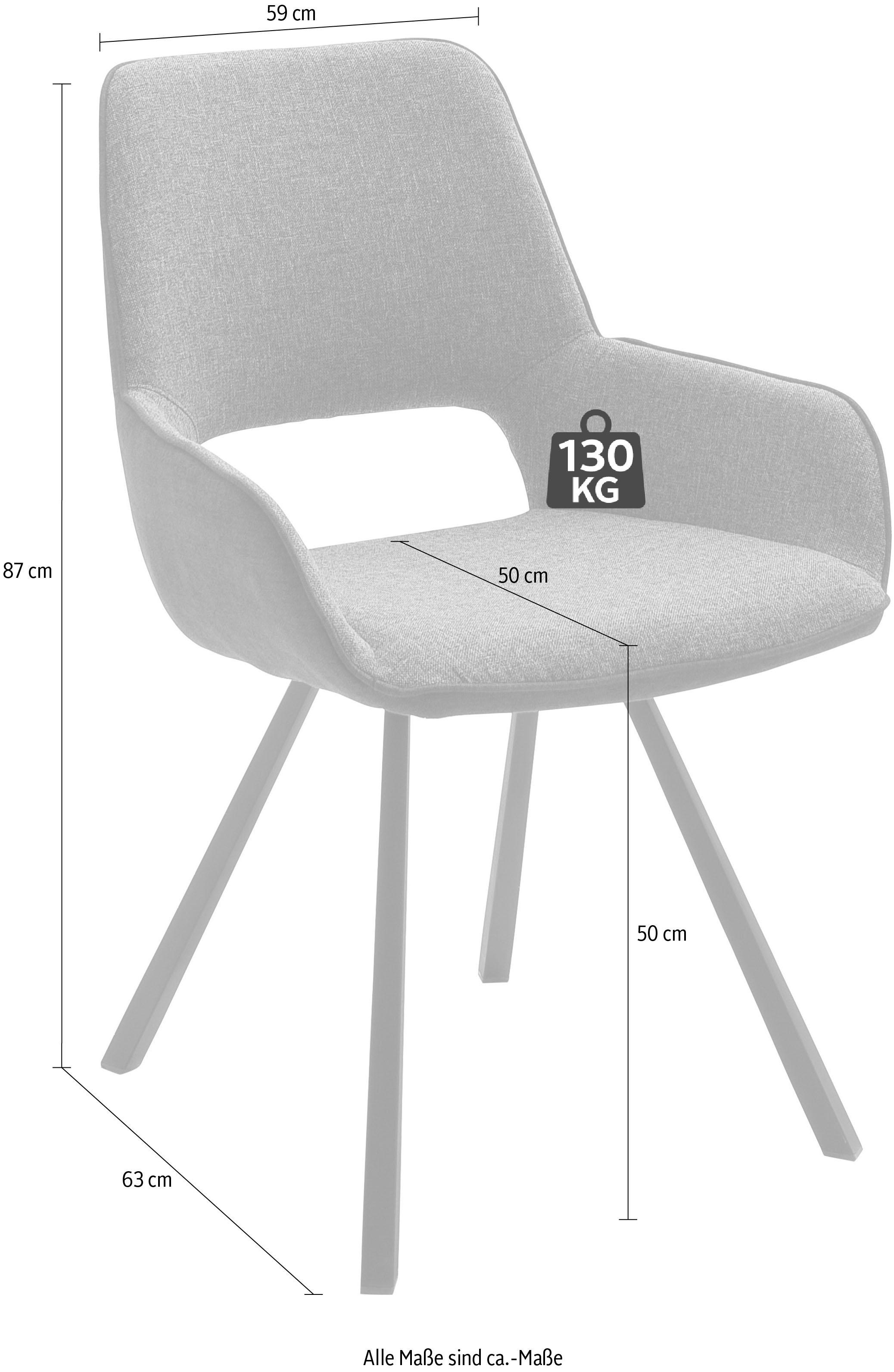 MCA furniture 4-Fußstuhl »Parana«, (Set), 2 St., Stuhl belastbar bis 120 Kg