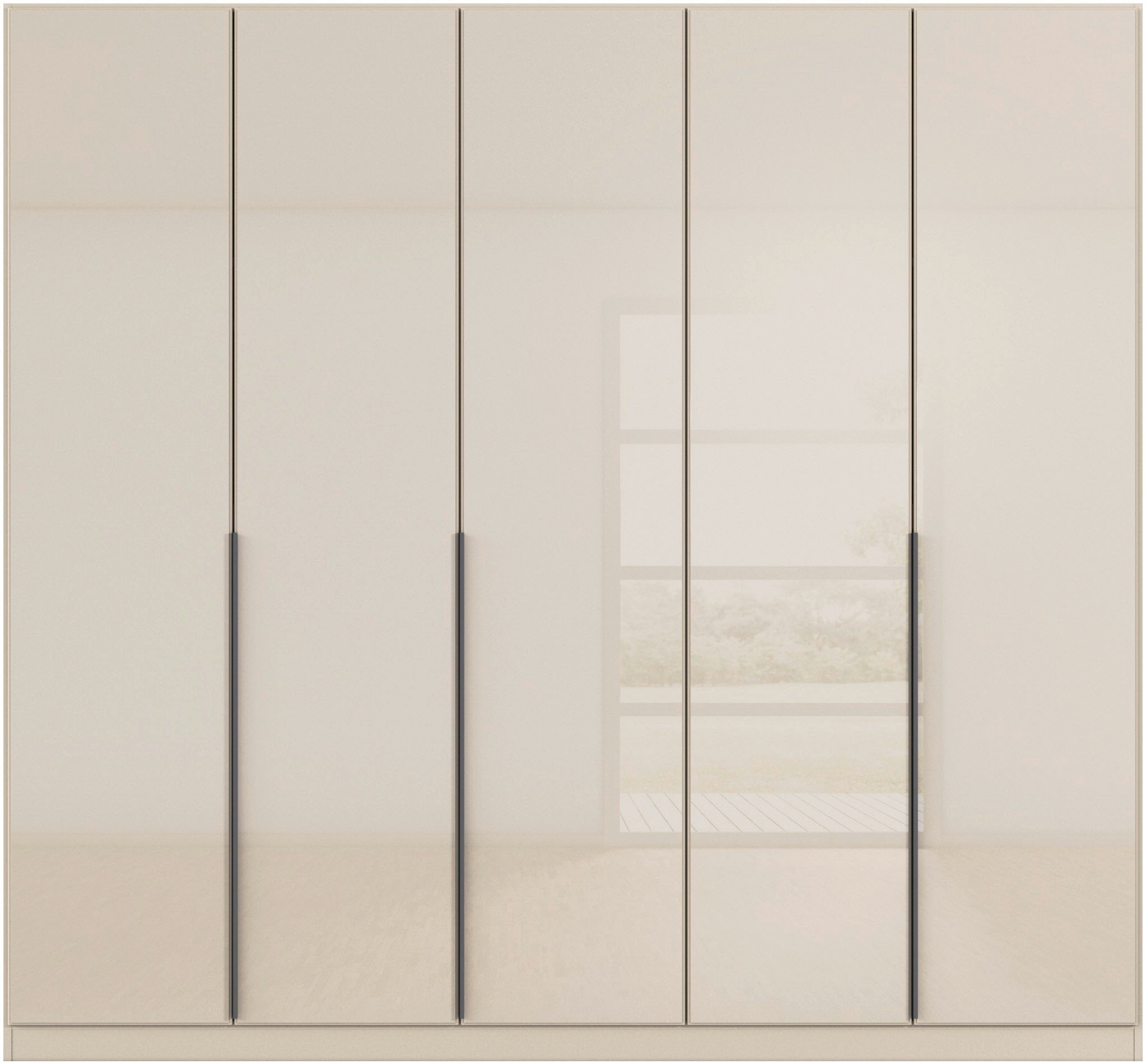 rauch Drehtürenschrank »Kleiderschrank Kleiderschränke Schrank Garderobe AGORDO mit Glasfront«, (in zwei Griff-Farben, Breiten 91-360 cm), durchdachte Innenausstattung, in 7 Breiten und 2 Höhen MADE IN GERMANY