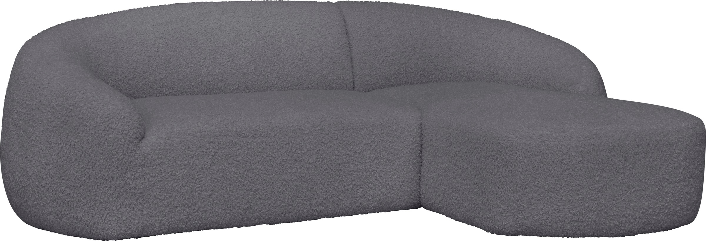LeGer Home by Lena Gercke Ecksofa »YANI L-Form, Designersofa, organische Form, Maße B/T/H: 255/170/81 cm«, mit Wellenunterfederung, auch in Bouclé, Recamiere rechts/links