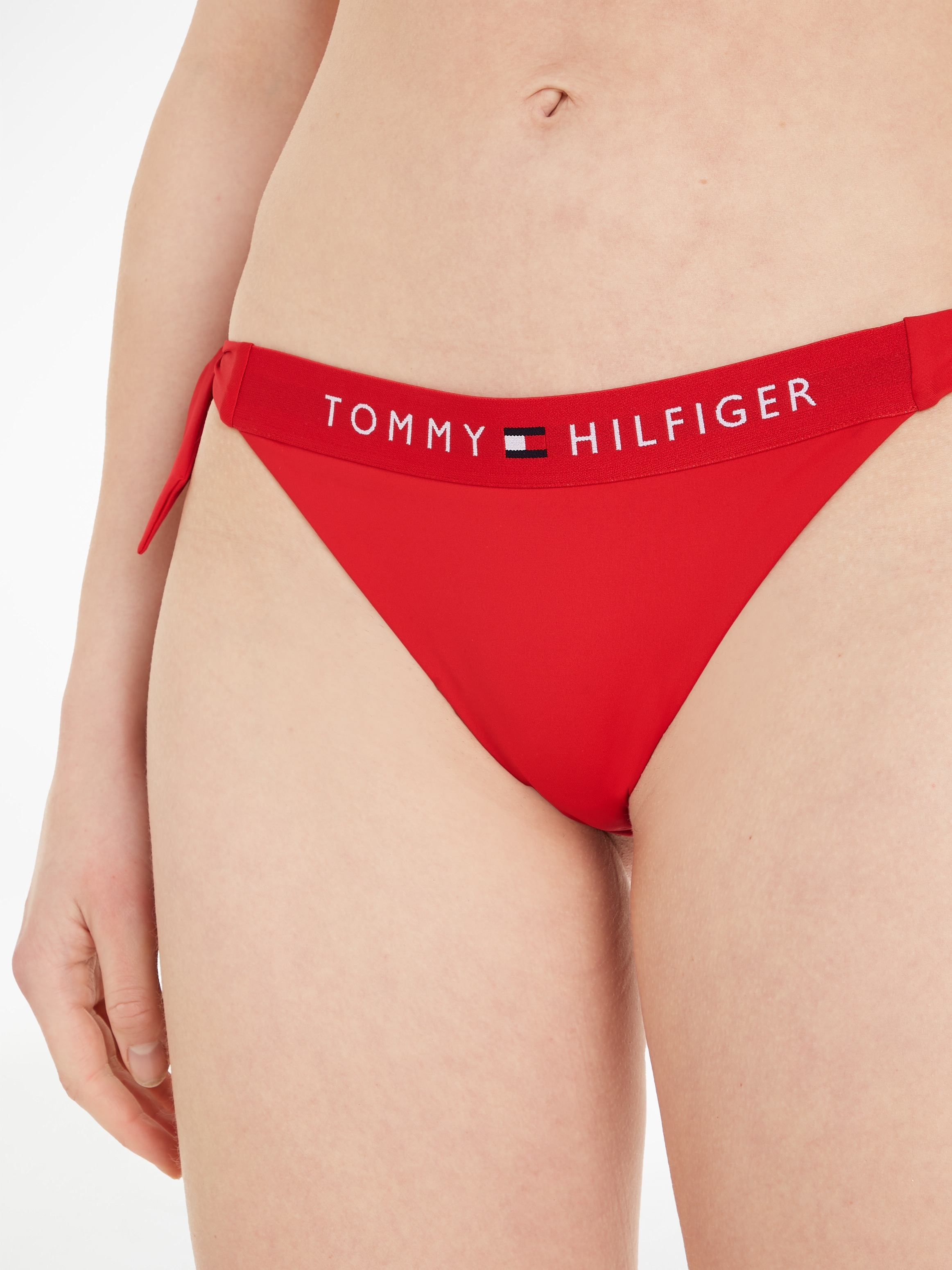 Bikini-Hose »TH SIDE TIE CHEEKY BIKINI«, mit Tommy Hilfiger Logoschriftzug