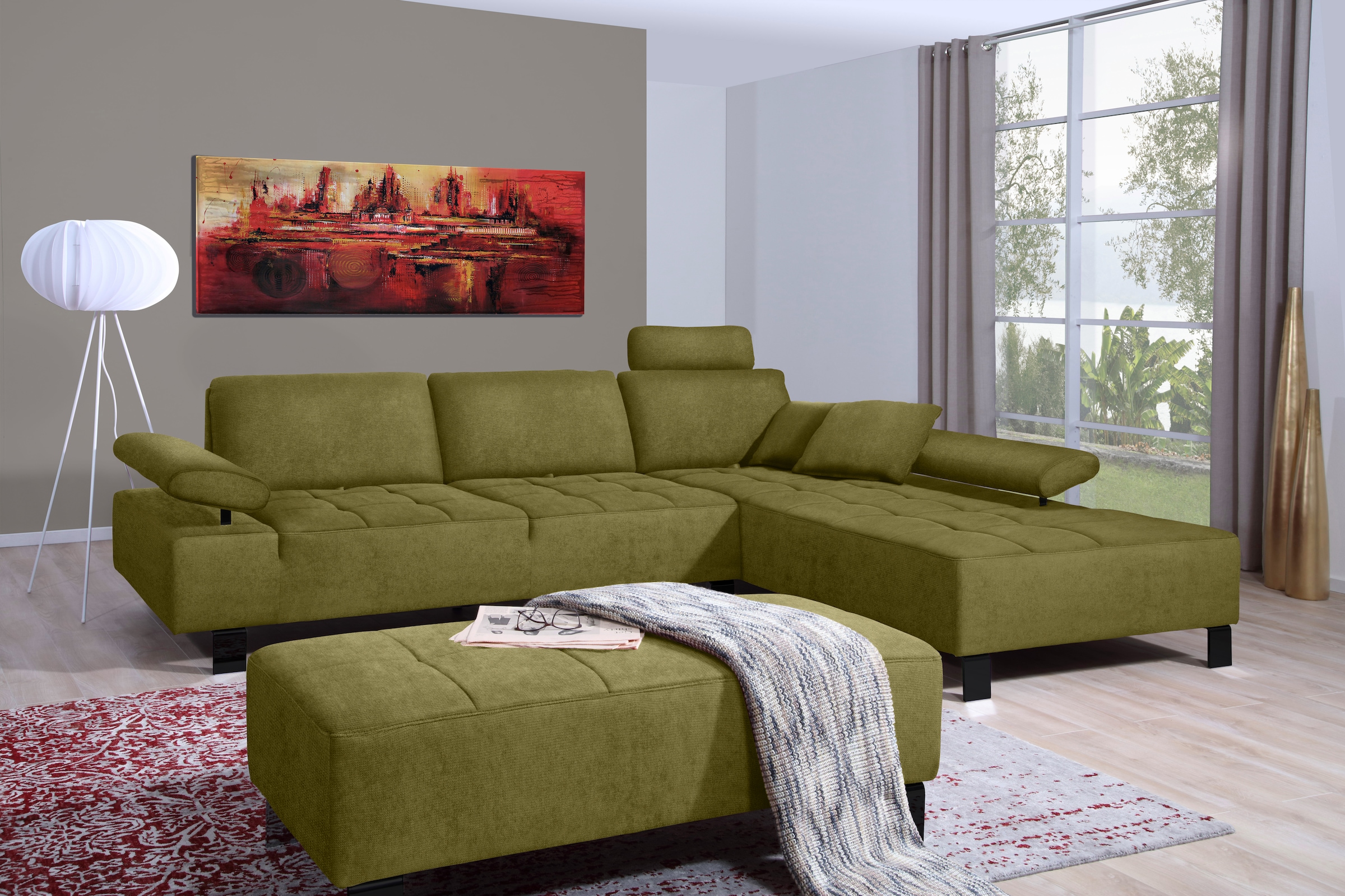 alina Ecksofa »Royce«, inklusive Sitztiefenverstellung, 270 cm breit
