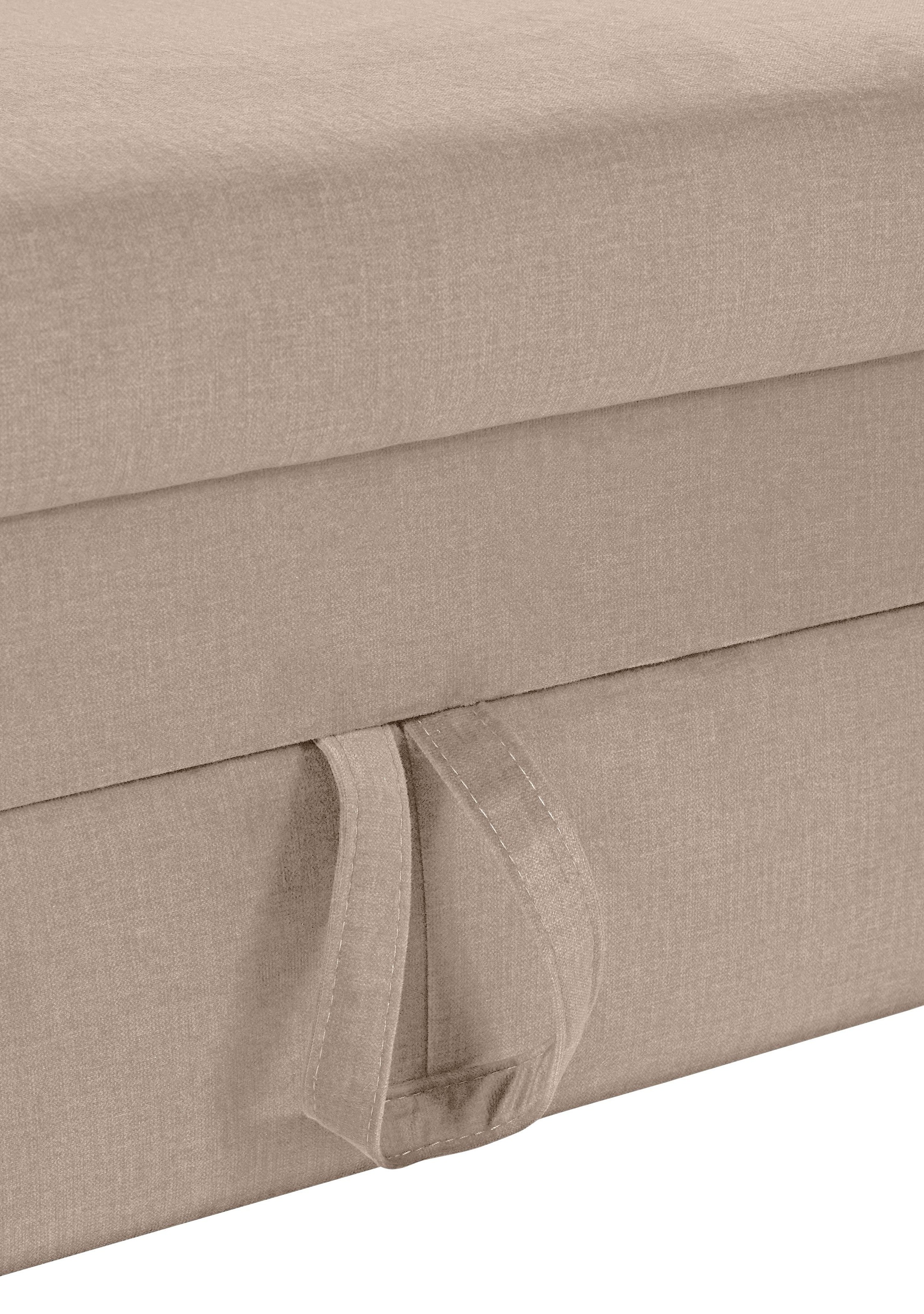 COTTA Polstergarnitur »Morven L-Form«, (Set), Set bestehend aus: Ecksofa mit Kopfteilverstellung & Hocker