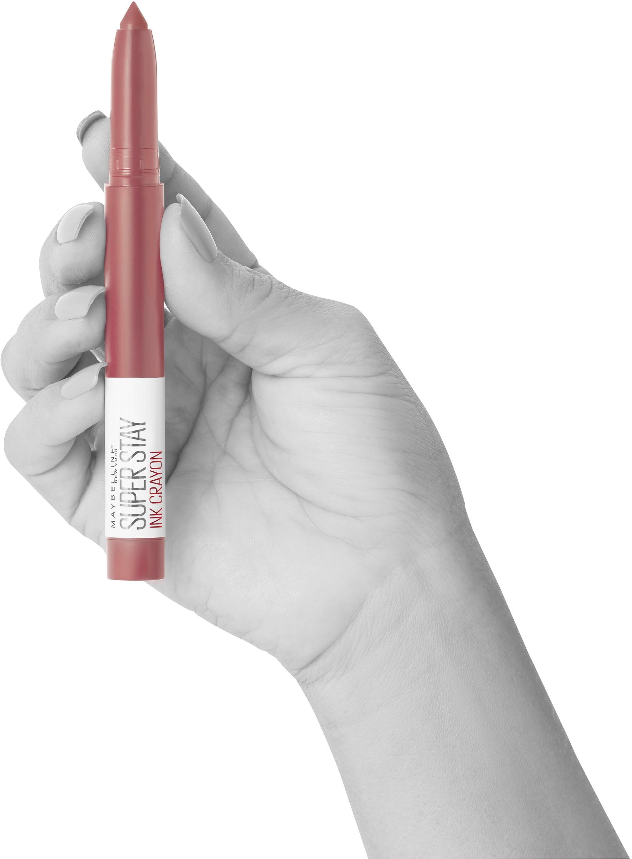 MAYBELLINE NEW YORK Lippenstift »SUPER STAY INK CRAYON« matter Lippenstift in klassisch origineller Stiftform