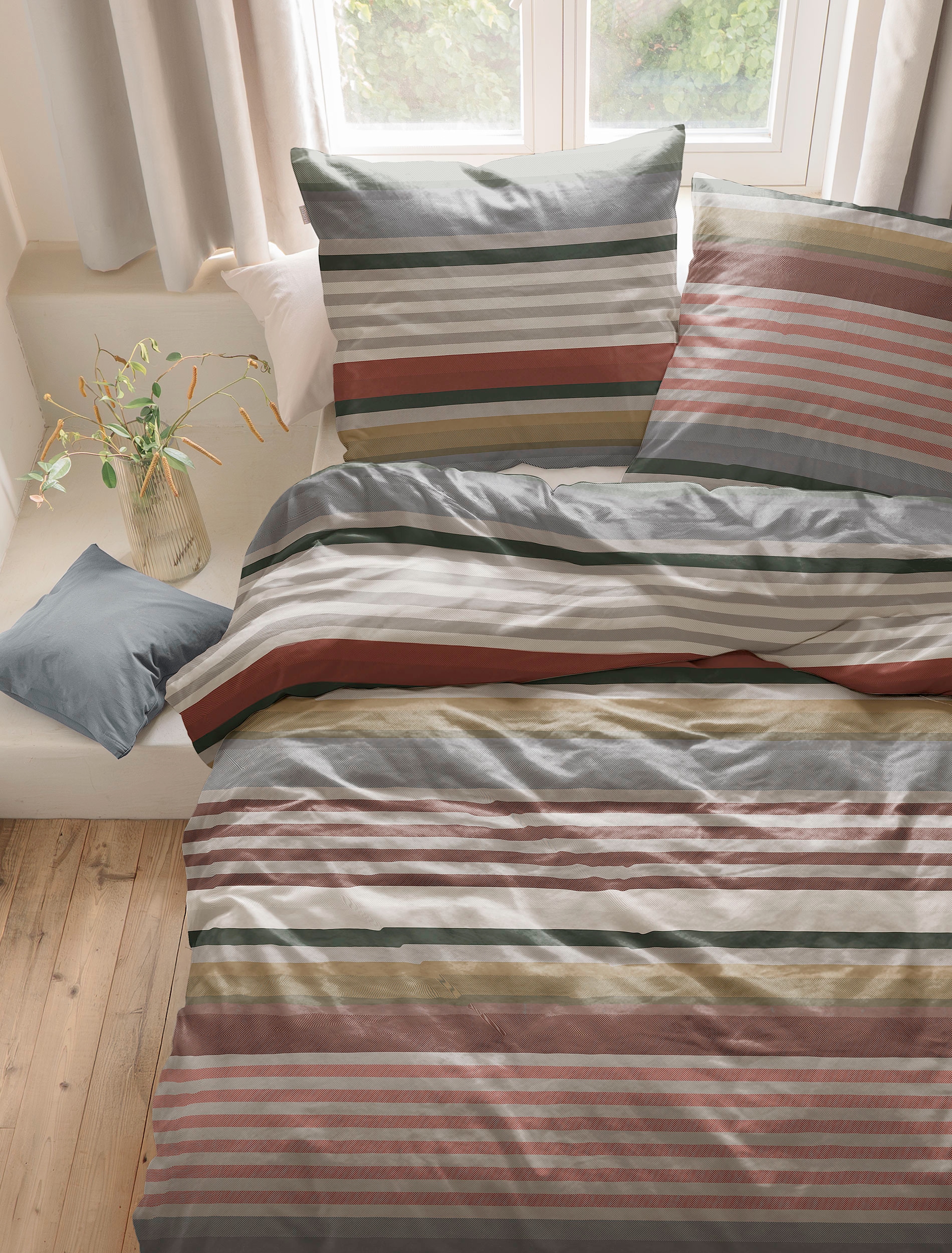 Irisette Bettwäsche »Wave 8678« 2 Mako-Satin, anschmiegsam und atmungsaktiv, Ganzjahresqualität