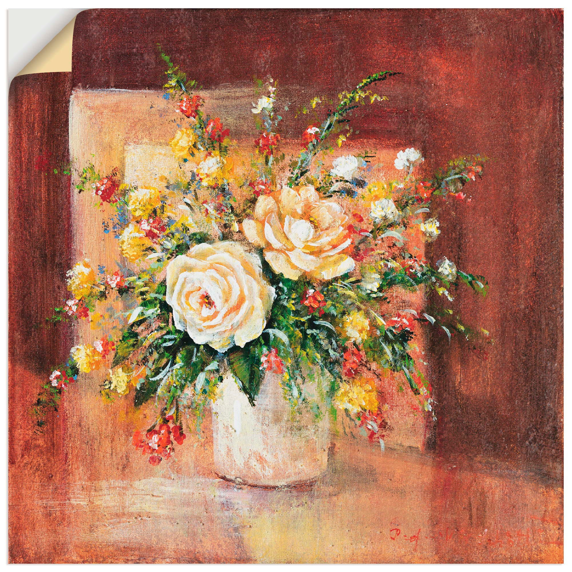 Artland Wandbild »Spanische Blumen II«, Blumen, (1 St.), als Leinwandbild, Wandaufkleber in verschied. Größen