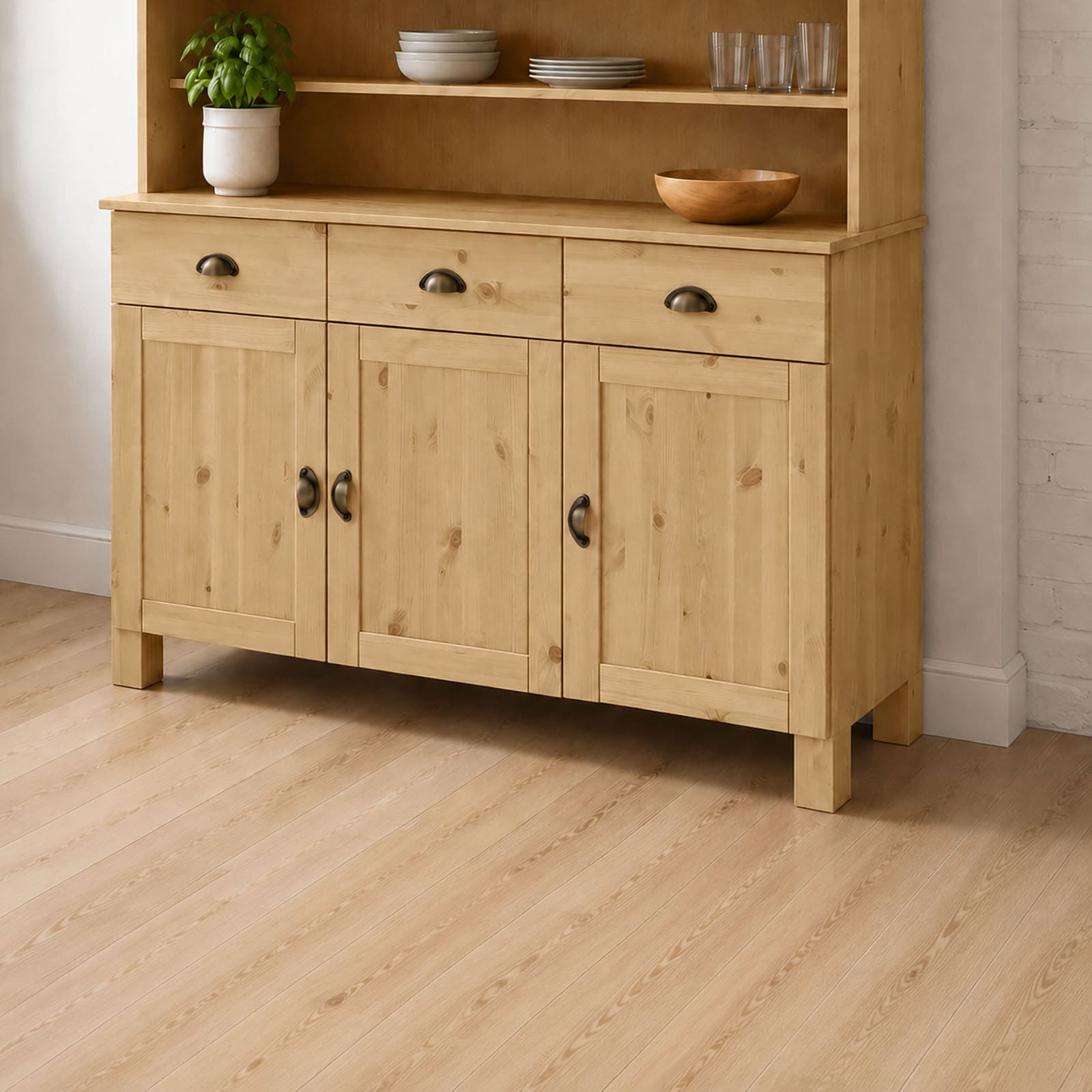 Home affaire Unterschrank »Oslo« 125 cm breit, 38 cm tief, als Sideboard, 3 Türen, 2 Schubladen