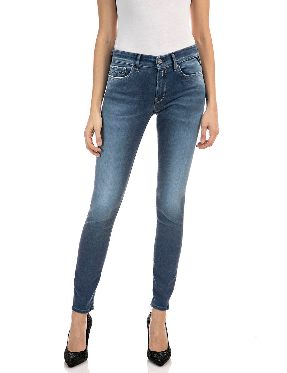Replay Skinny-fit-Jeans »New Luz«, dezenter Used-Look im 5-Pocket-Style