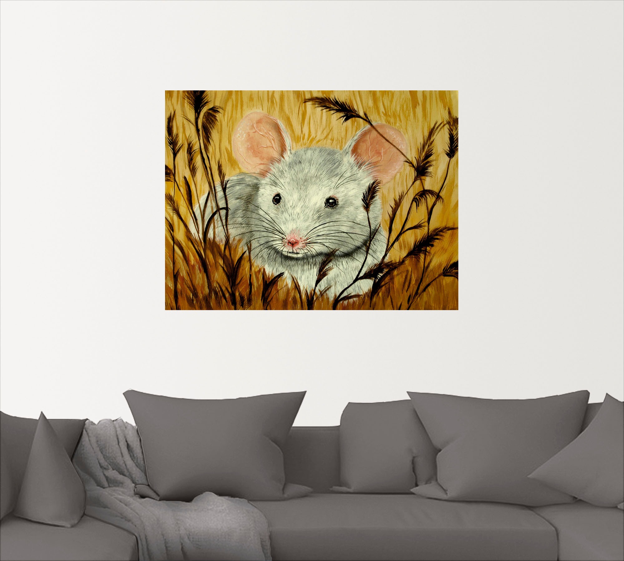 Artland Wandbild »Maus«, Haustiere, (1 St.), als Alubild, Leinwandbild, Wandaufkleber oder Poster in versch. Größen