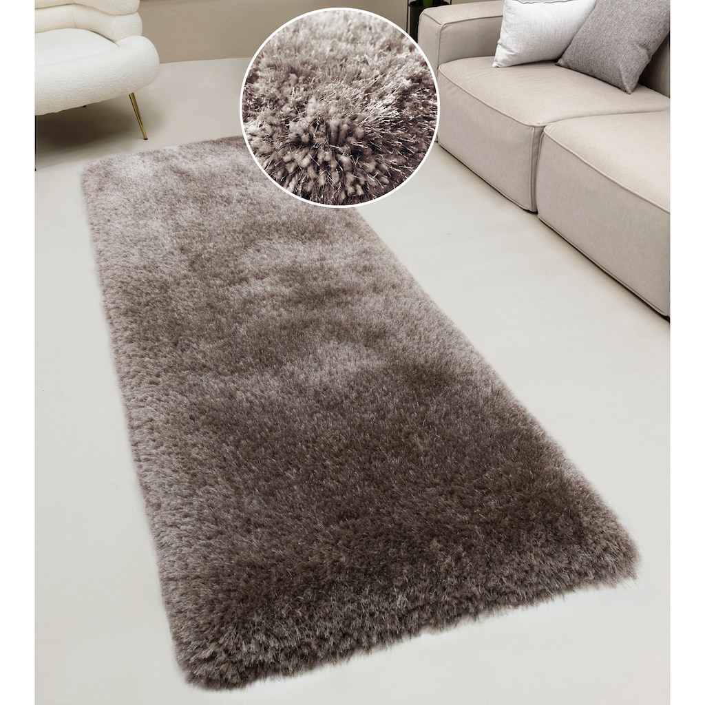 Guido Maria Kretschmer Home&Living Hochflor-Läufer »Micro exclusiv Teppich, sehr hoher Flor, weich durch Mikrofaser«, rechteckig