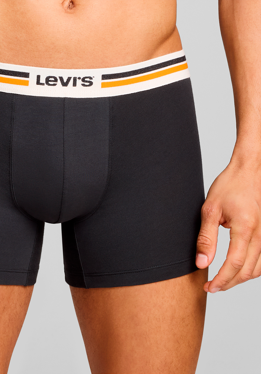 Levi's® Boxershorts »LEVIS MEN PL SPW LOGO BOXER BRIEF ORG 2P«, (2er Pack), mit breitem Logobund