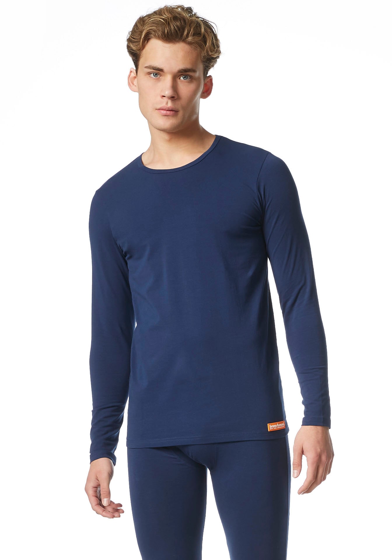 Bruno Banani Thermounterhemd »Warm Up«, (Packung), mit kontrastfarbenen Markenlabel