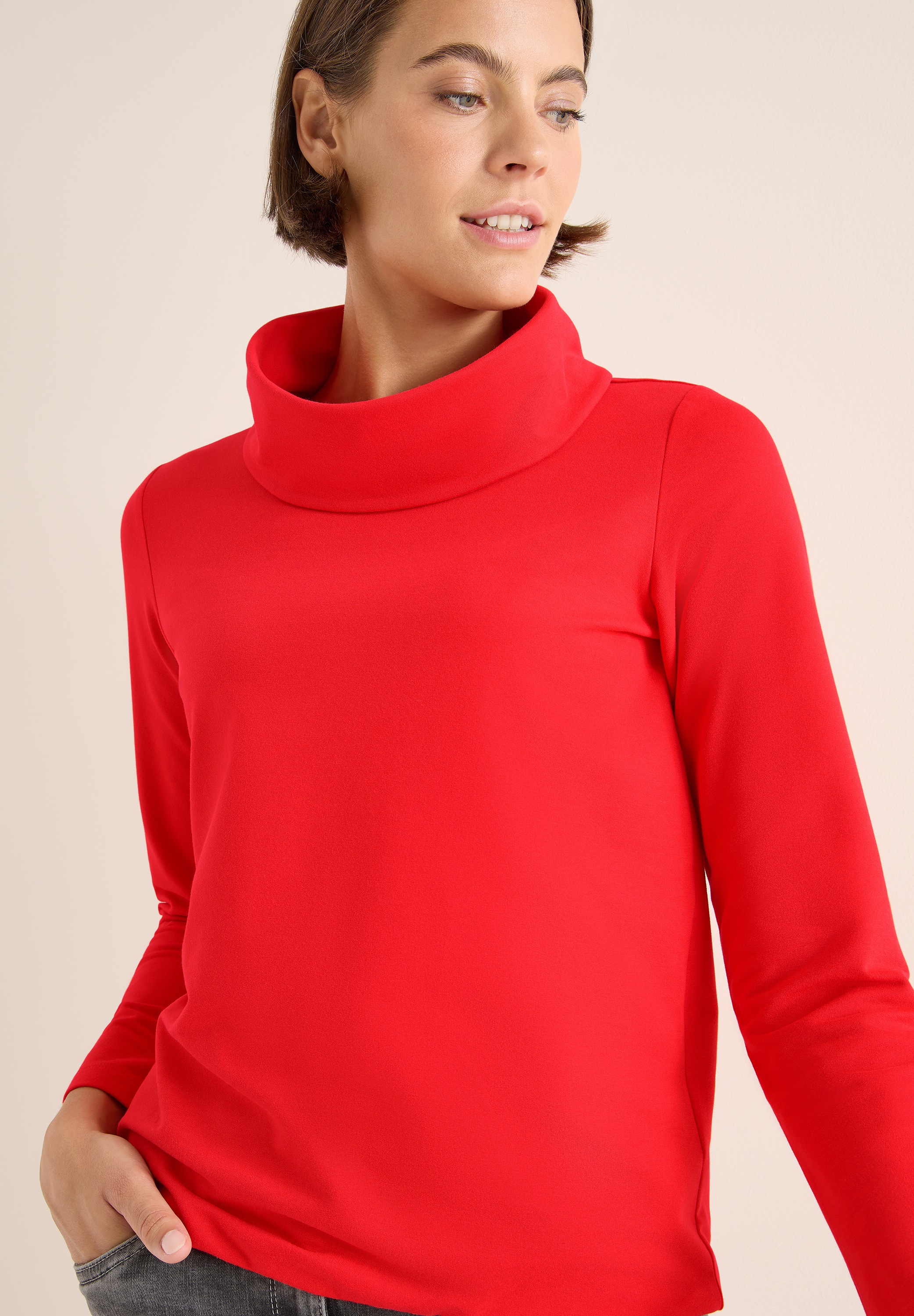 Cecil 3/4-Arm-Shirt mit großem Kragen