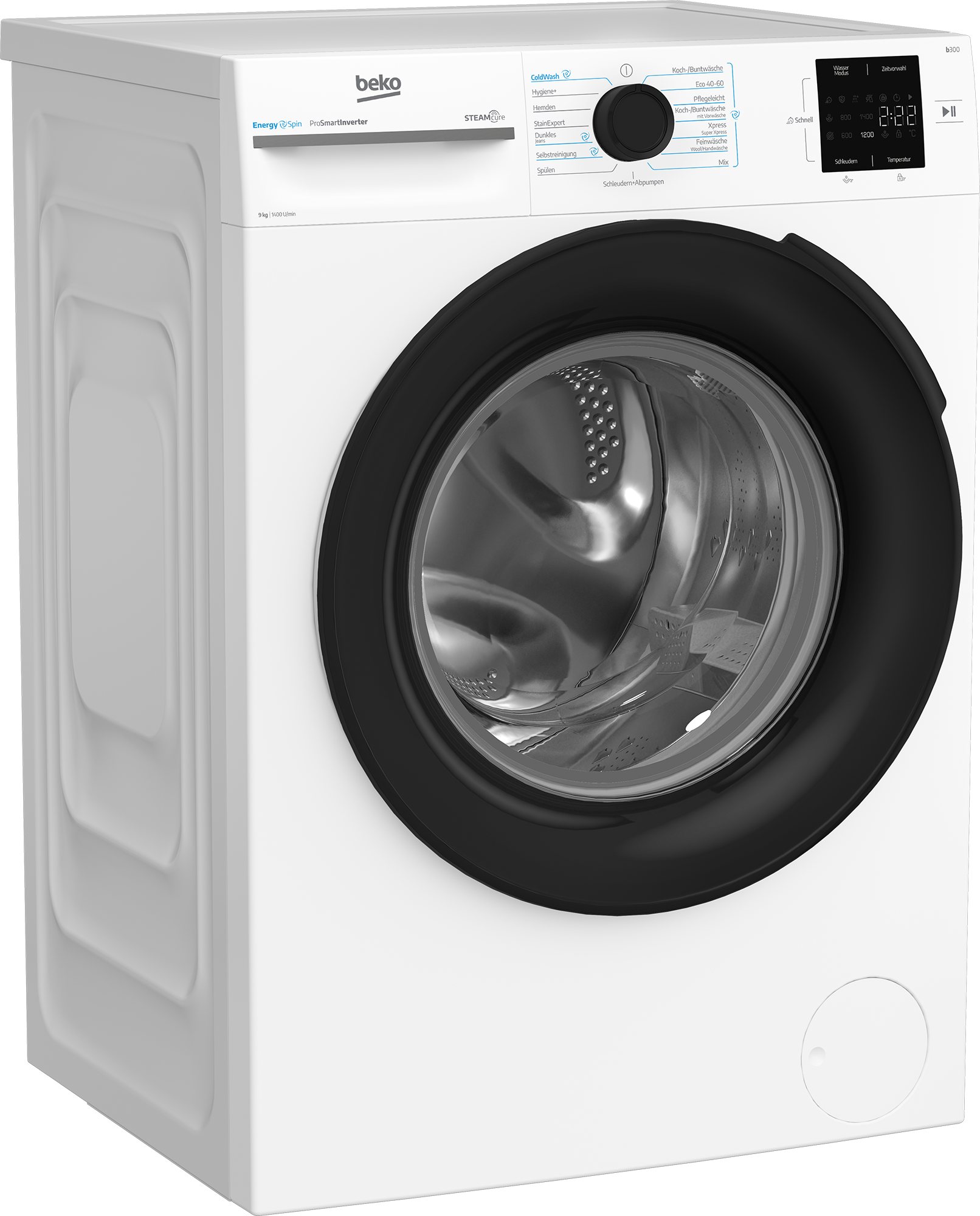 BEKO Waschmaschine »BM3WFU3941X« 9 kg 1400 U/min EnergySpin – optimierte Waschbewegungen für gründliche Reinigung.