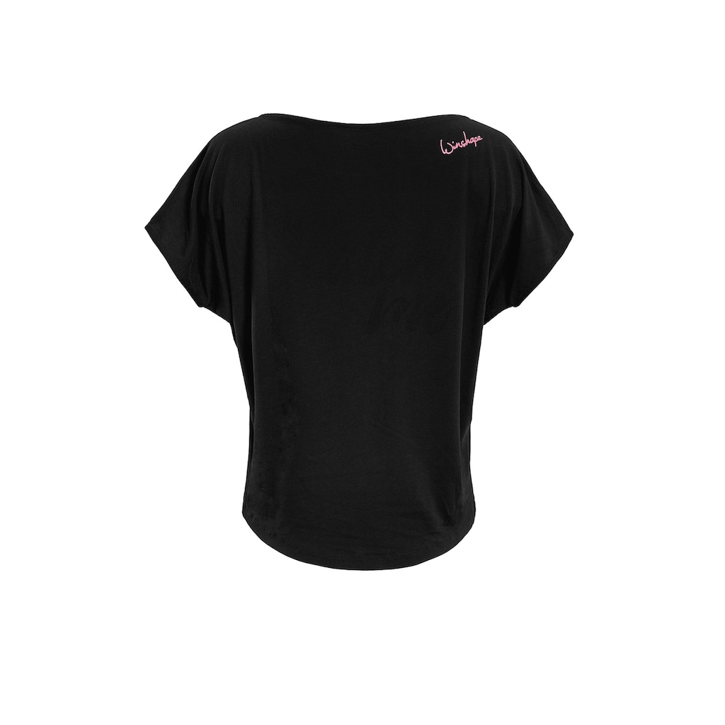 Winshape Oversize-Shirt »MCT002 ultra leicht«, mit Neon pinkem Glitzer-Aufdruck