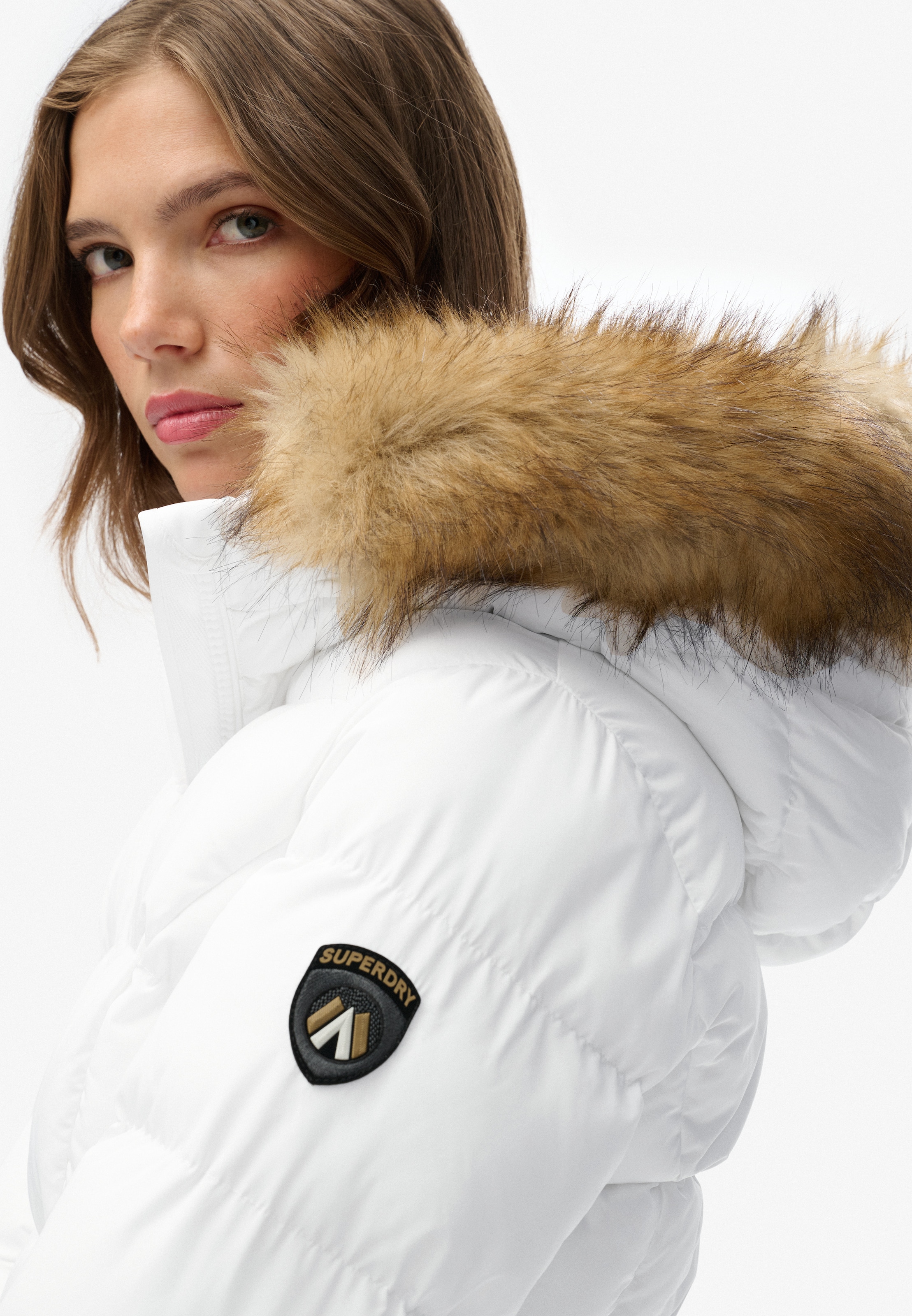 Superdry Steppjacke »FUJI BELTED PUFFER« mitKapuze