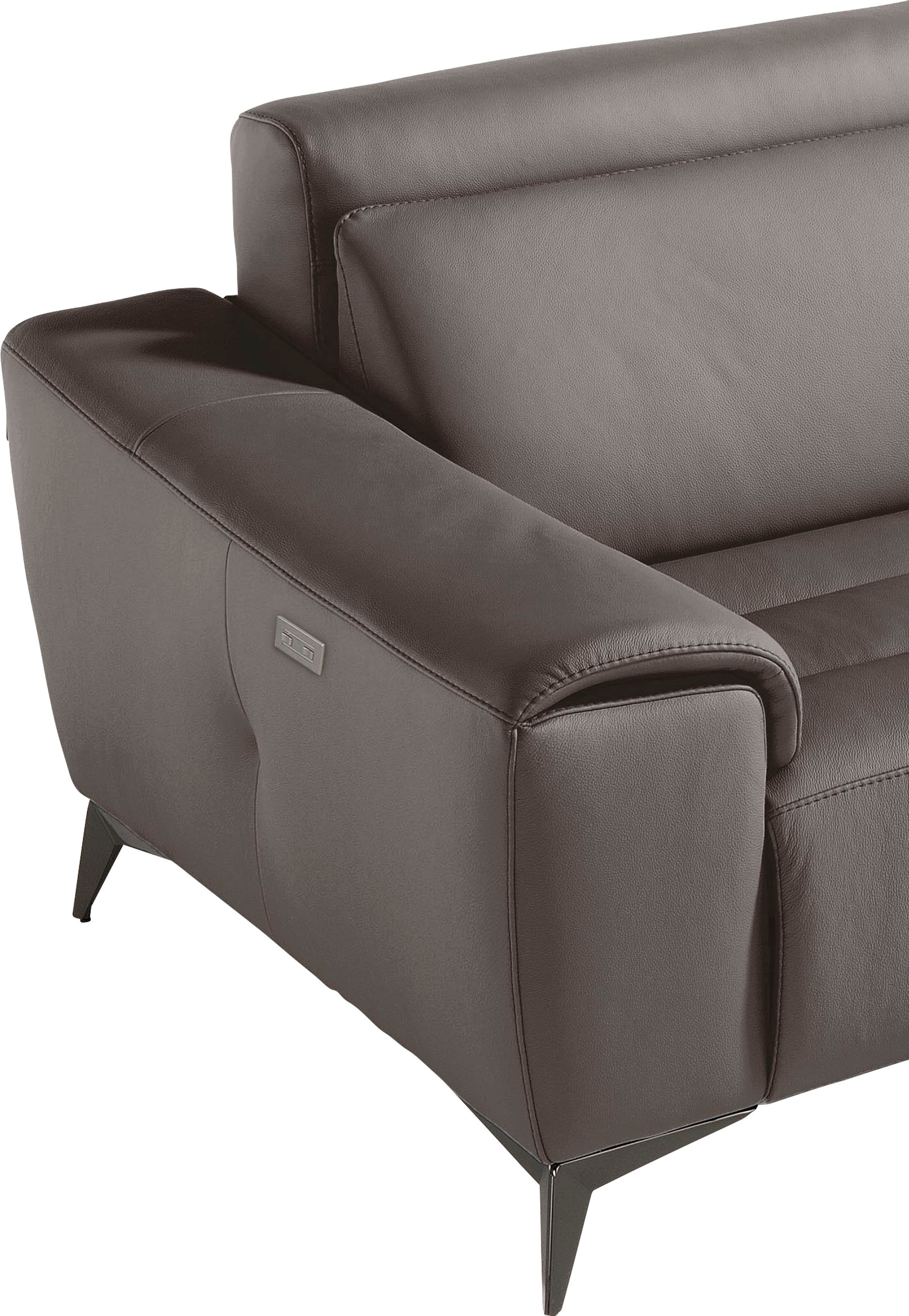 Egoitaliano 2,5-Sitzer »Suzette, Designsofa mit elektrischen Komfortfunktionen, edel & bequem« inkl. 2 elektronischer Relaxfunktionen, Rücken- und Fußteilfunktion