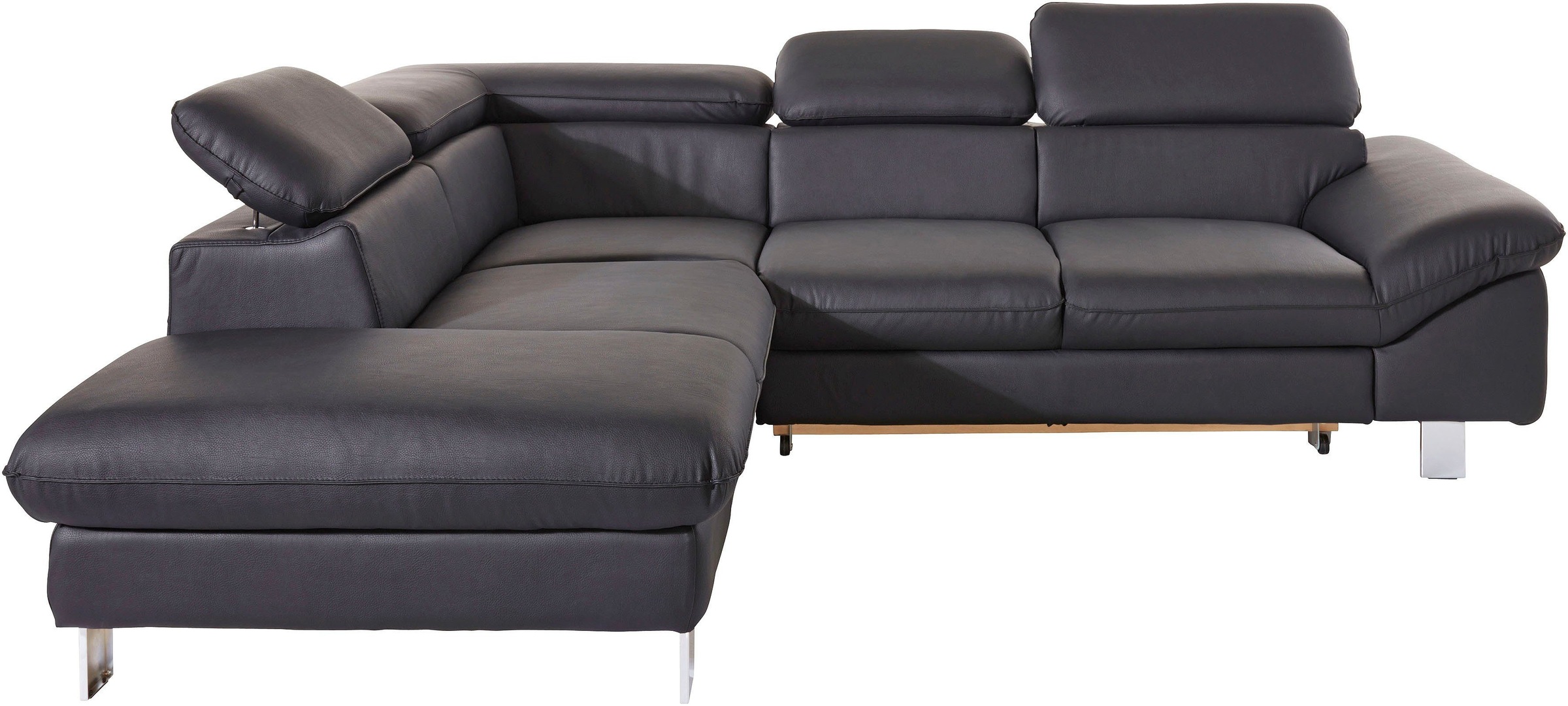 COTTA Polstergarnitur »Driver L-Form«, (Set), Set bestehend aus: Ecksofa mit Kopfteilverstellung & Hocker