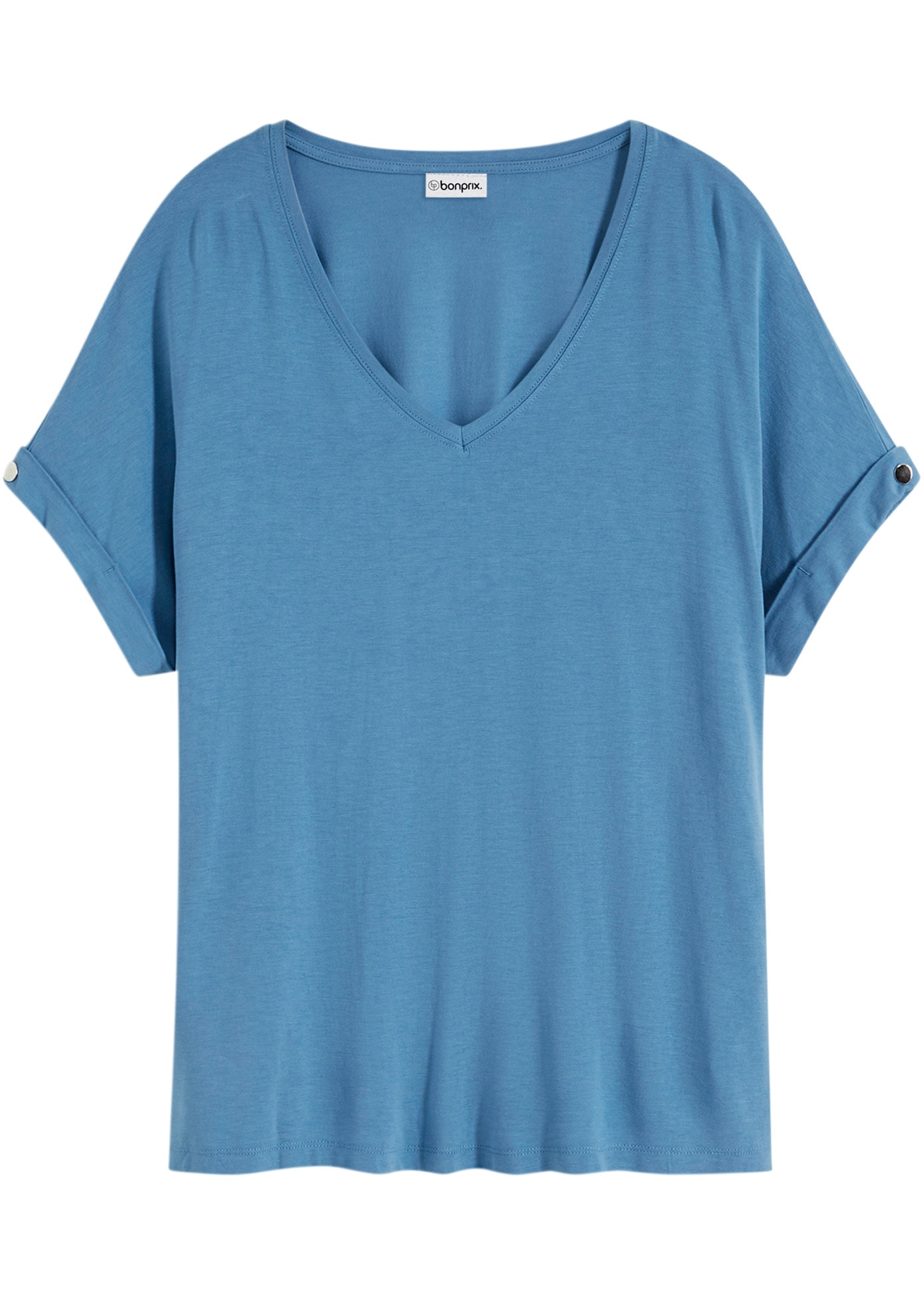 bonprix T-Shirt Oversize-Passform, V-Ausschnitt, für Frühling und Sommer