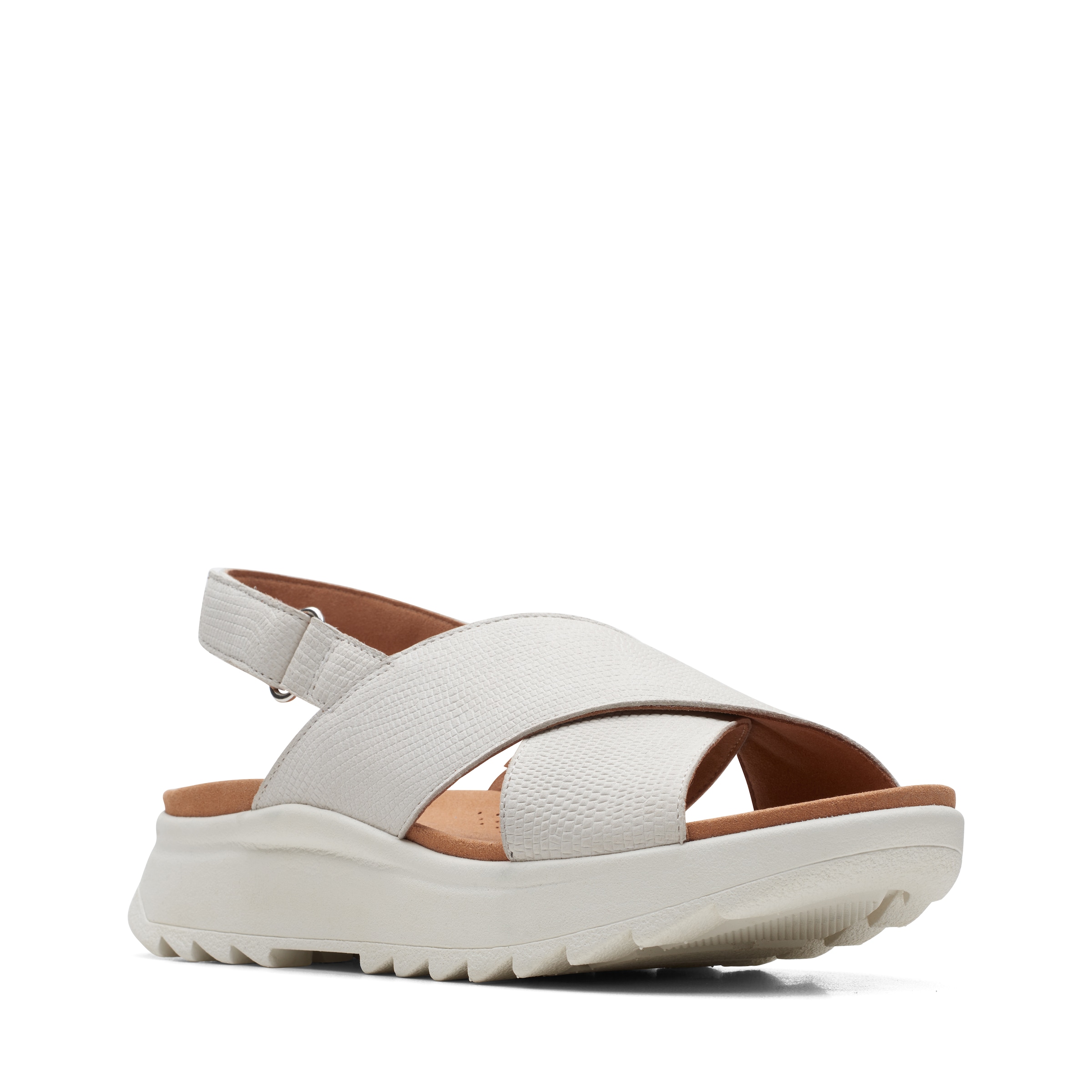 Clarks Sandale »DashLite Wish«, Plateausandale, Klettschuh mit modischer Kreuzbandage