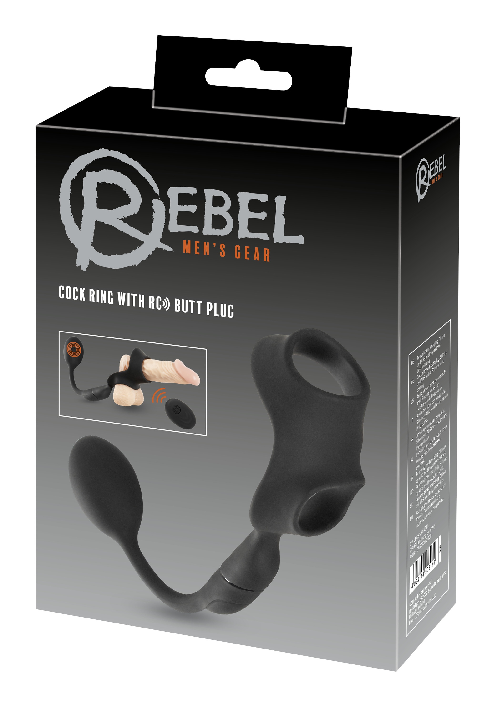 REBEL Anal-Stimulator »Analplug mit Hoden-/Penisring Cock Ring with RC Butt Plug« ()