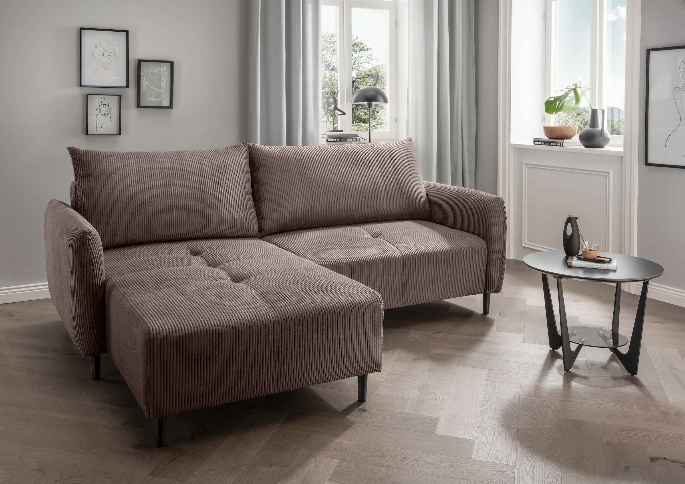 INOSIGN Ecksofa »Mara«, inkl. 2 Stk. Wendekissen, beidseitig montierbar
