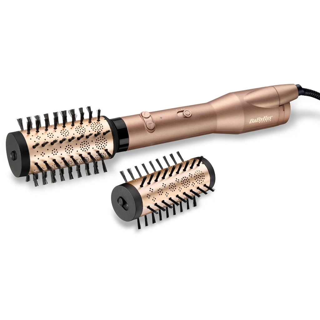 BaByliss Warmluftbürste »AS952E Big Hair Dual«, 2 Aufsätze}, rotierende Warmluftbürste mit 2 Aufsätzen