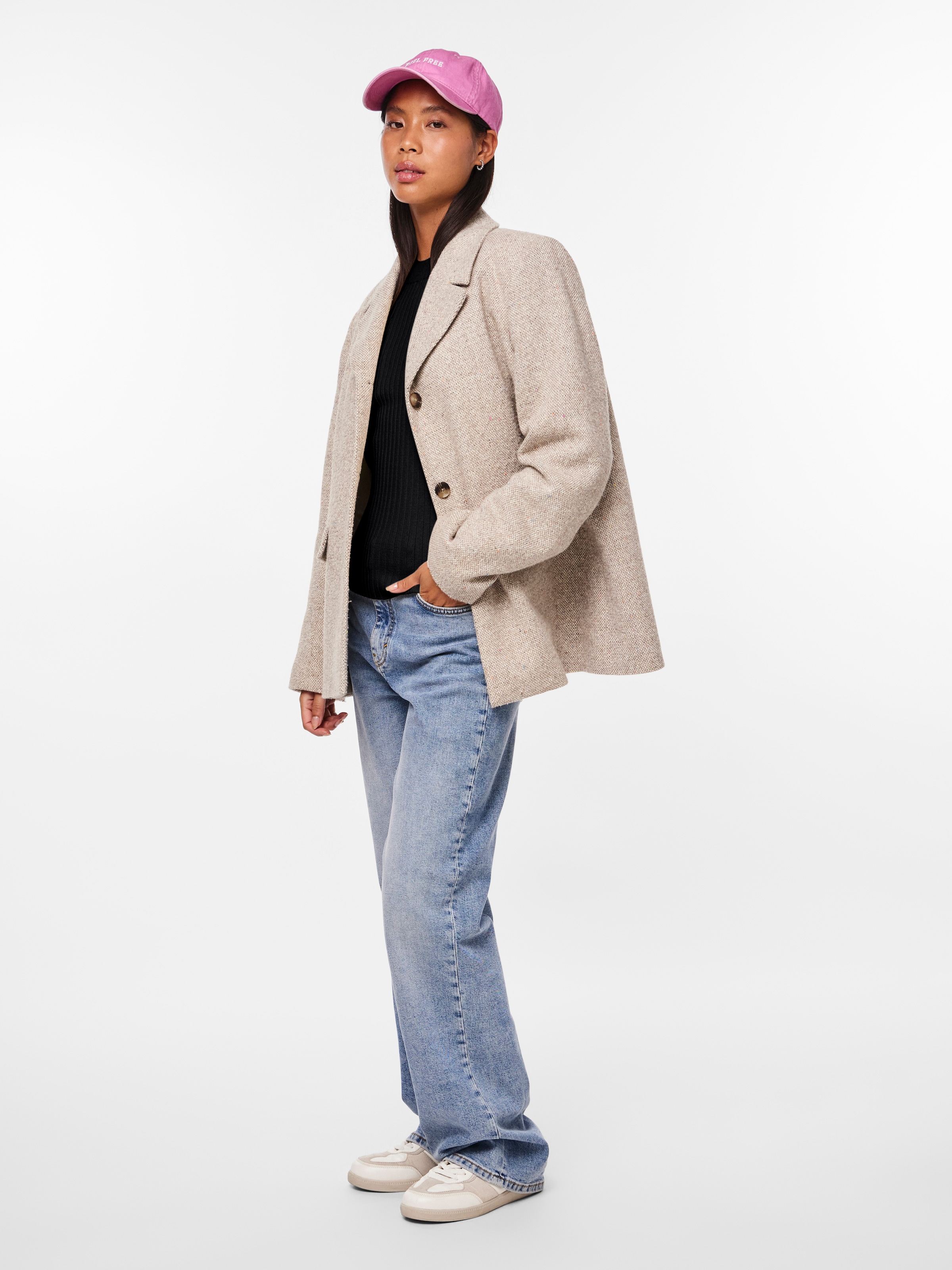 pieces Rundhalspullover »PCCRISTA LS O-NECK KNIT NOOS BC«