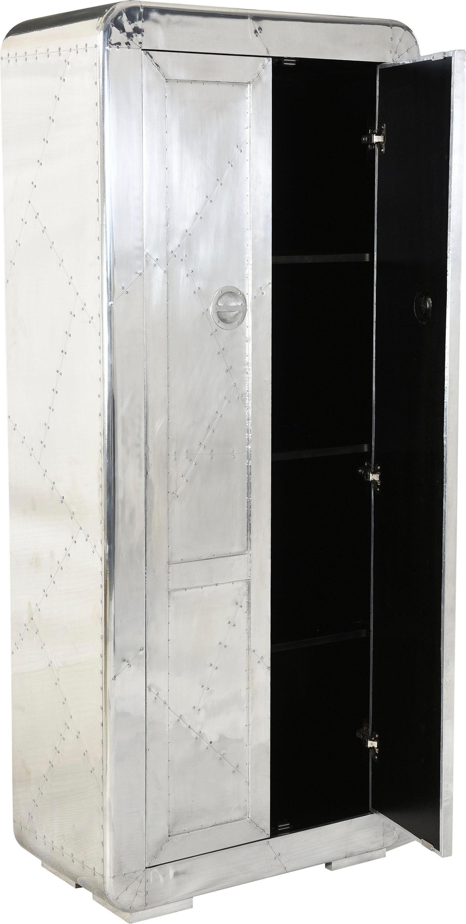 SIT Garderobenschrank »Flurschrank Airman – Flurschrank Silber« Flurschrank in moderner Flugzeugoptik