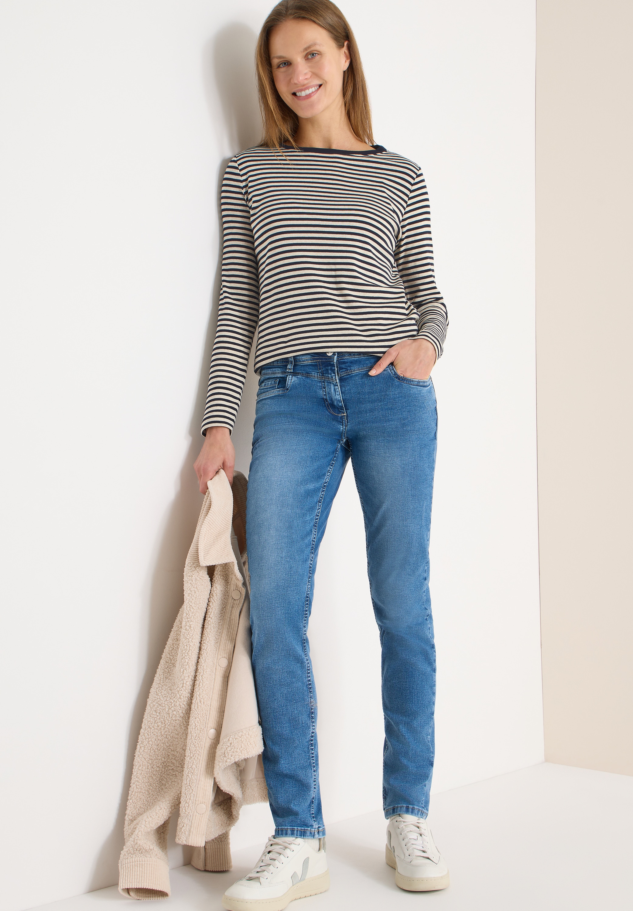 Cecil Langarmshirt im Streifen-Look