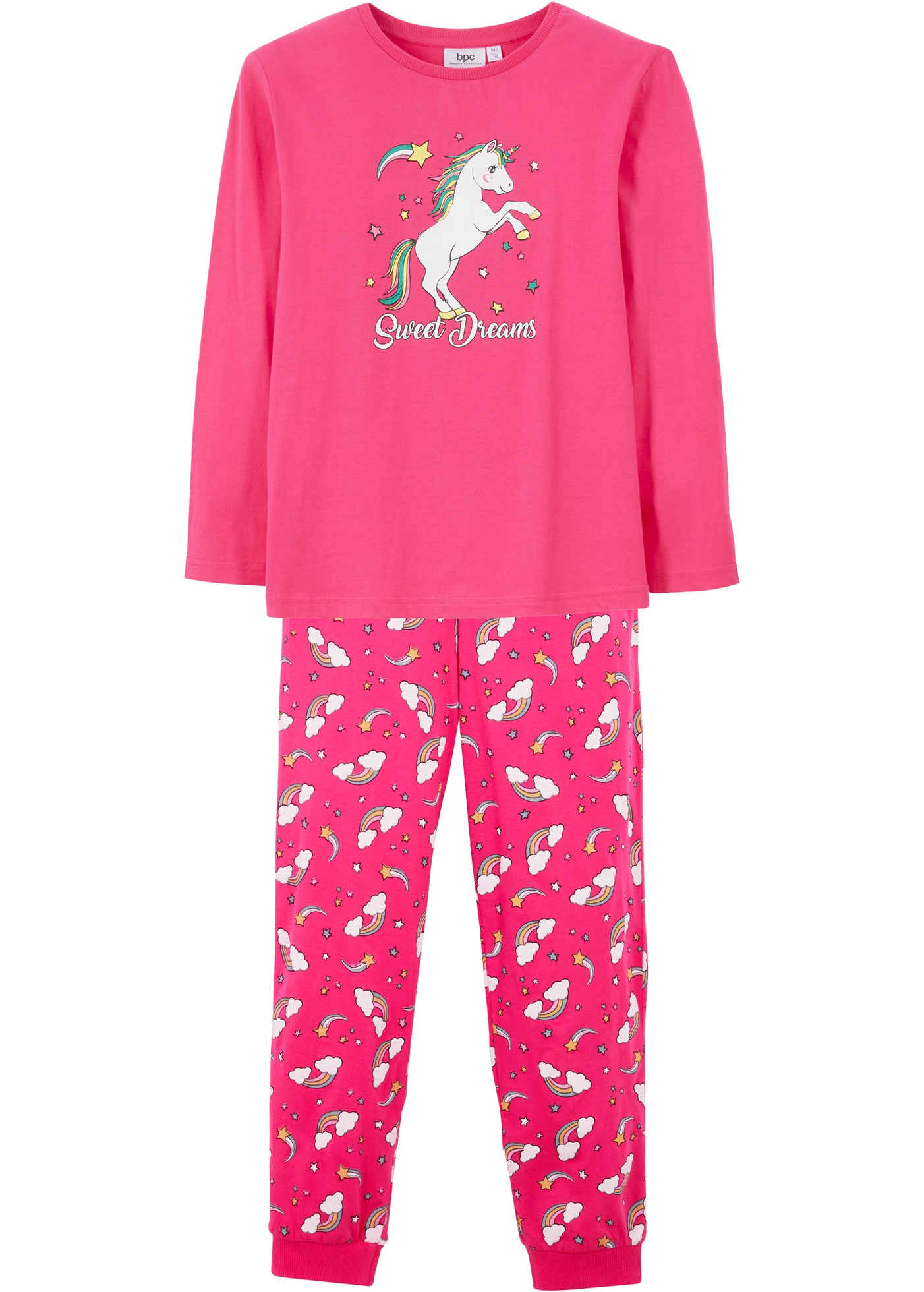bonprix Pyjama »Pyjama aus reiner Baumwolle (2-tlg. Set)« Set, 2, 2 tlg. Pyjama aus reiner Baumwolle (2-tlg. Set)