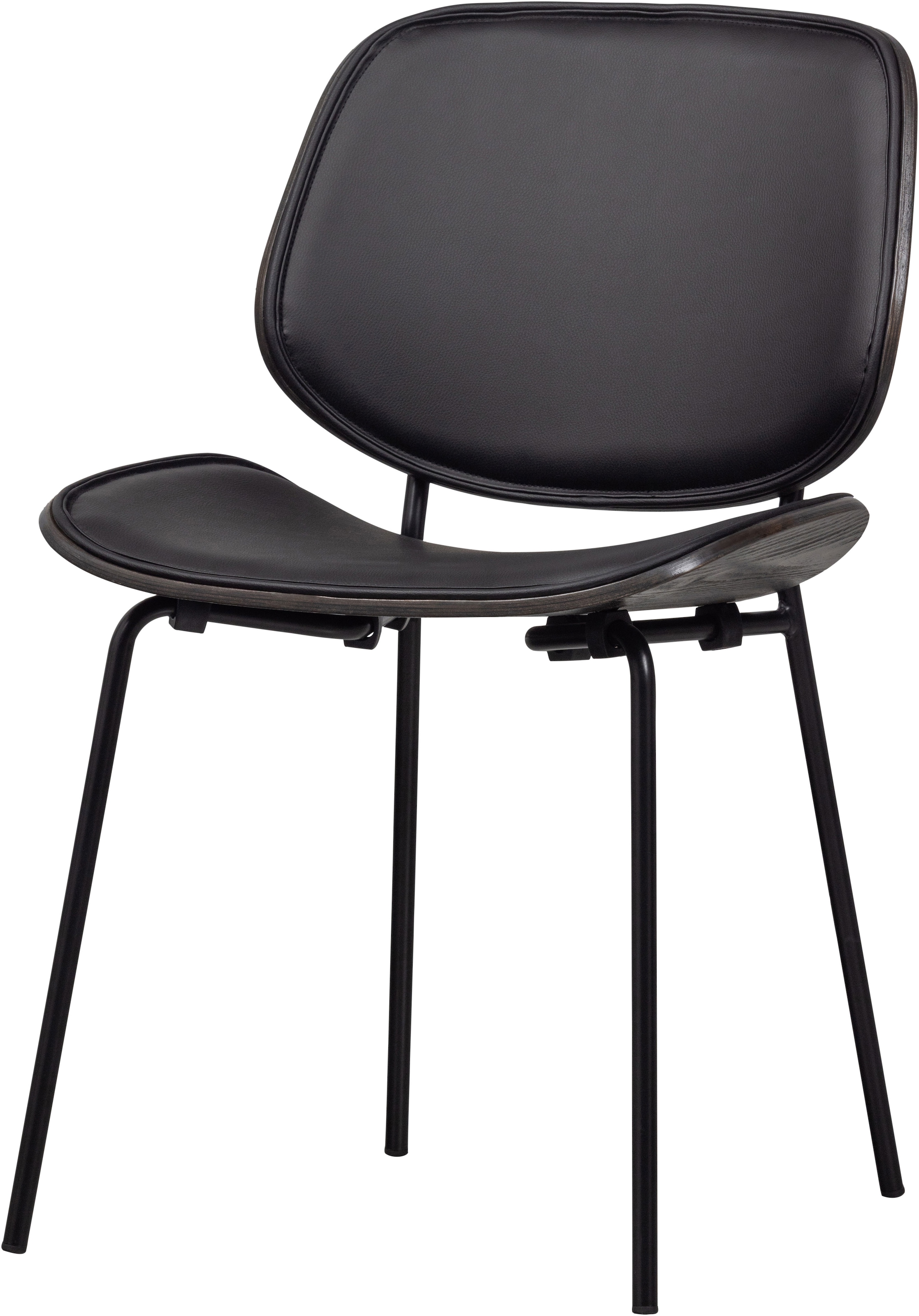WOOOD Esszimmerstuhl »Close In mit Kunstleder-Bezug und Metallgestell B 49 x T 57 x H 80 cm« (Set) 2 Stk.Pulverbeschichtetes gestell, Tragkraft 150 kg, Lieferung im Zweierpack