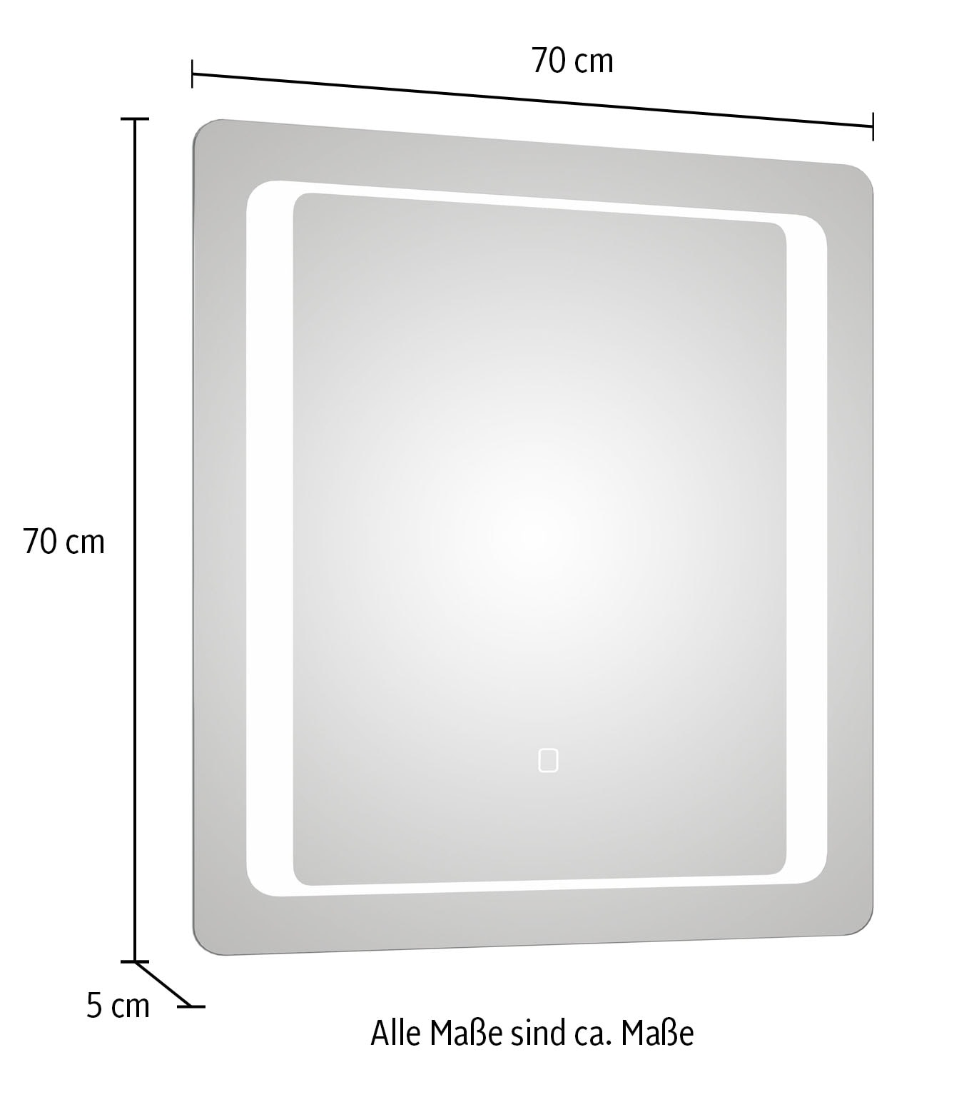 Saphir Badspiegel »Quickset 326, inklusive Touchsensor, 70cm breit«