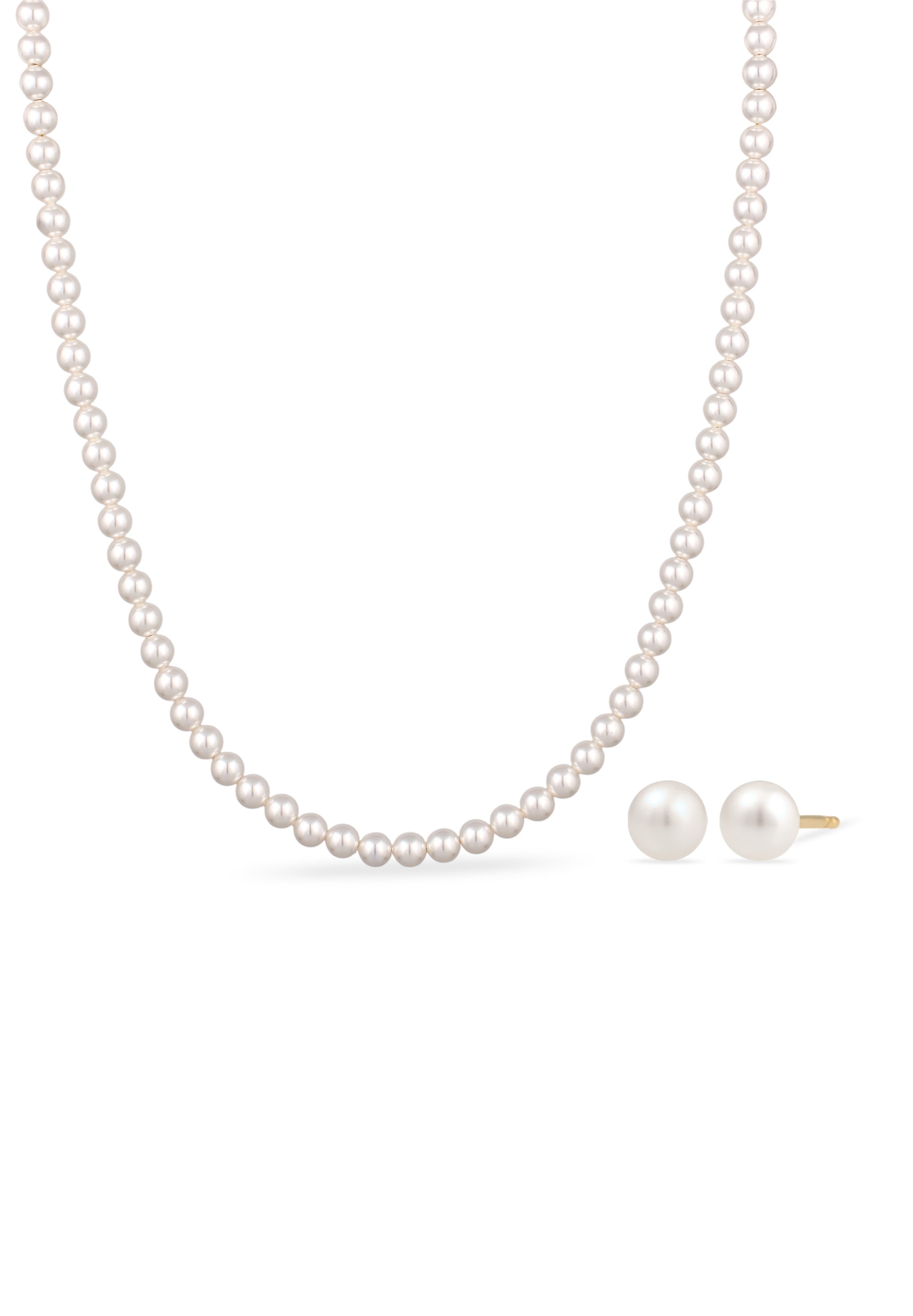 Elli Ohrring und Ketten Set »Schmuckset mit Perlen von Swarovski® Weiß 925 Sterling Silber« ()