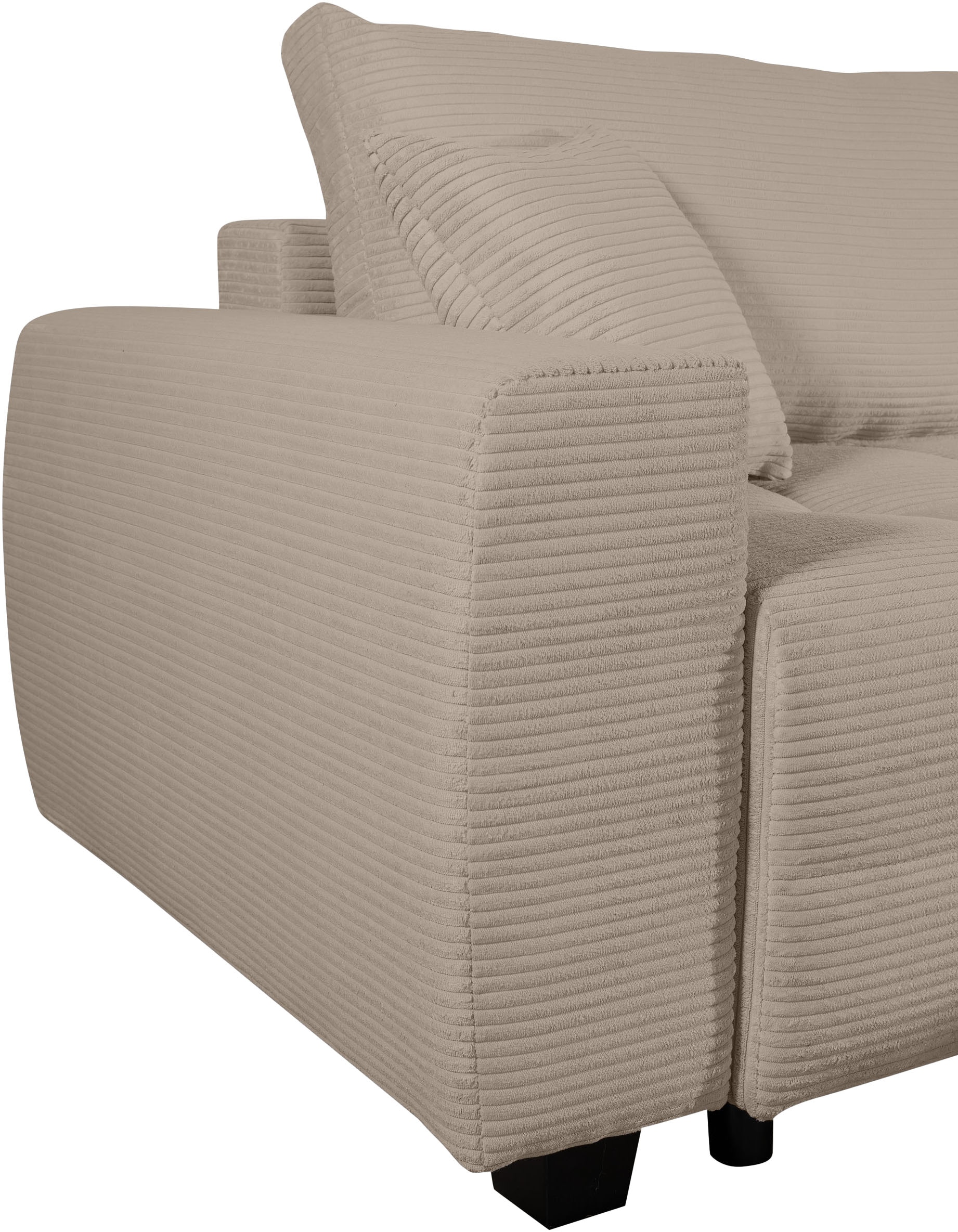 OTTO home Ecksofa »Bella L-Form, B: 234 cm - OTTO. Verlässliche Qualität.« Ecksofa,Schlaffunktion,Bonnelfederkern,Rückenkissen