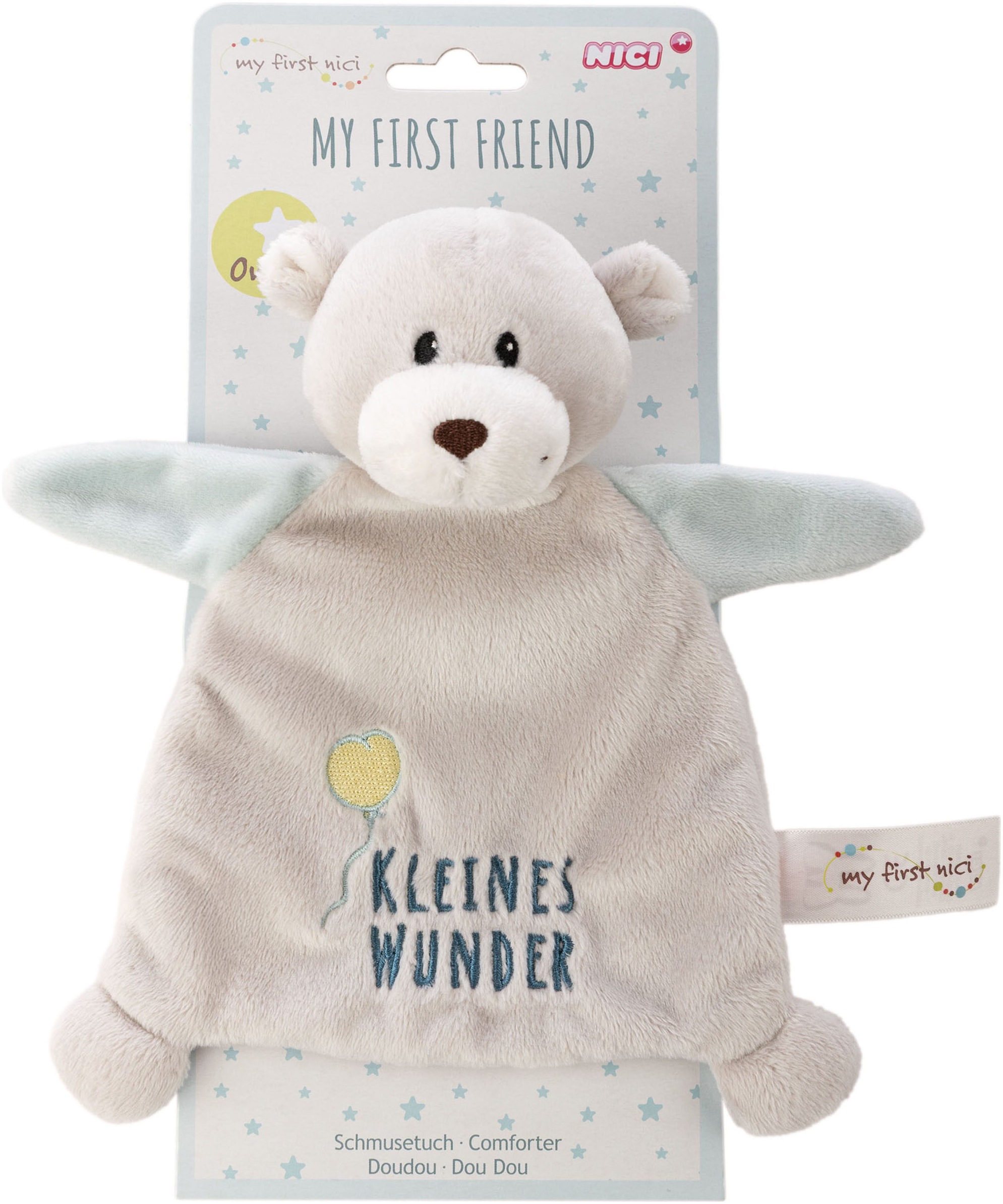 Nici Schmusetuch »My First NICI, Bär Finni, Kleines Wunder« mit niedlicher Stickerei „Kleines Wunder“