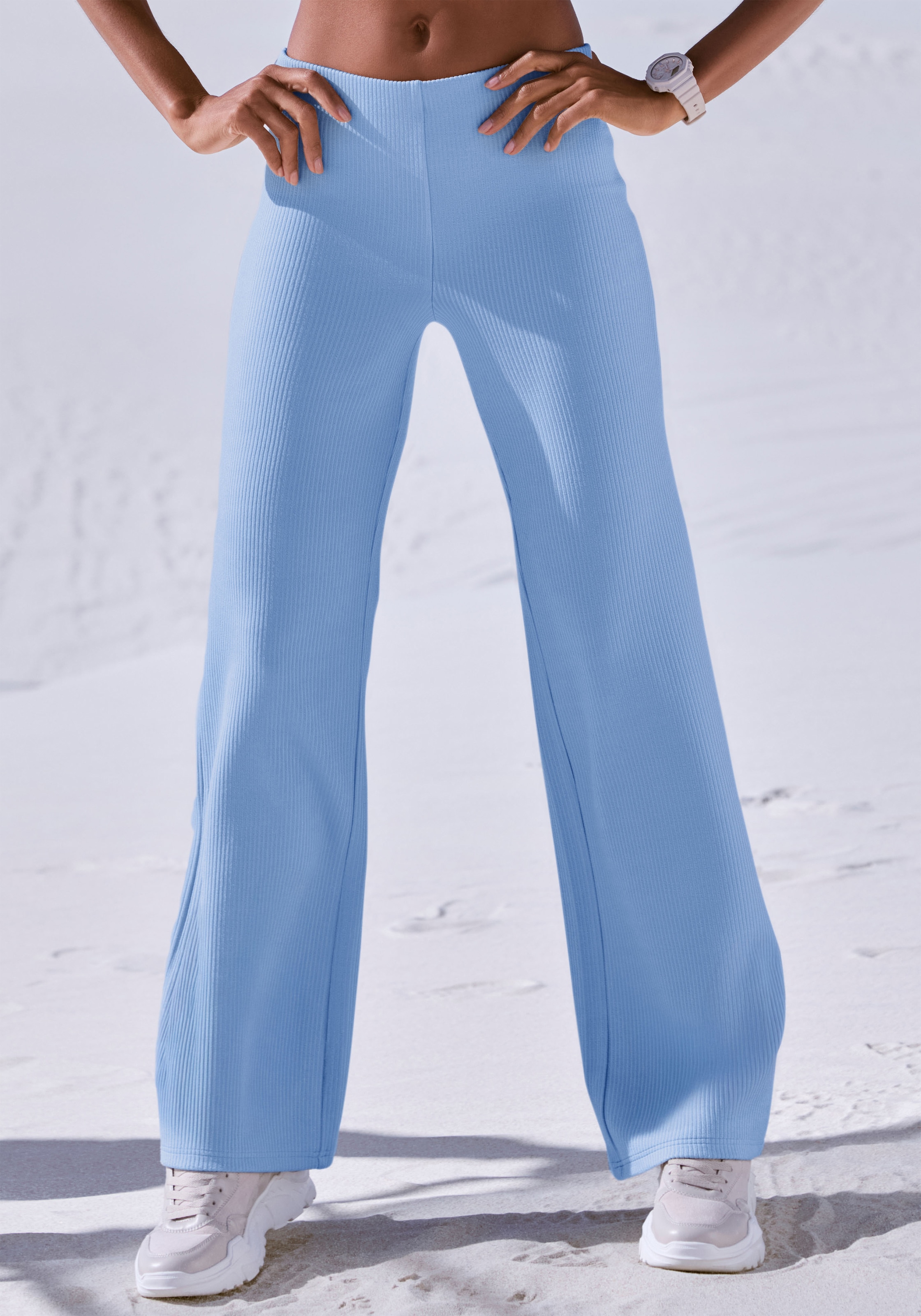 LASCANA ACTIVE Sporthose  aus elastischer Rippstruktur