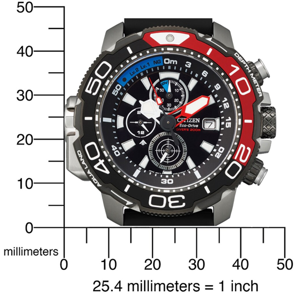 Citizen Taucheruhr »BJ2167-03E«, (Set, 2 tlg., mit schwarzem Verlängerungsband)