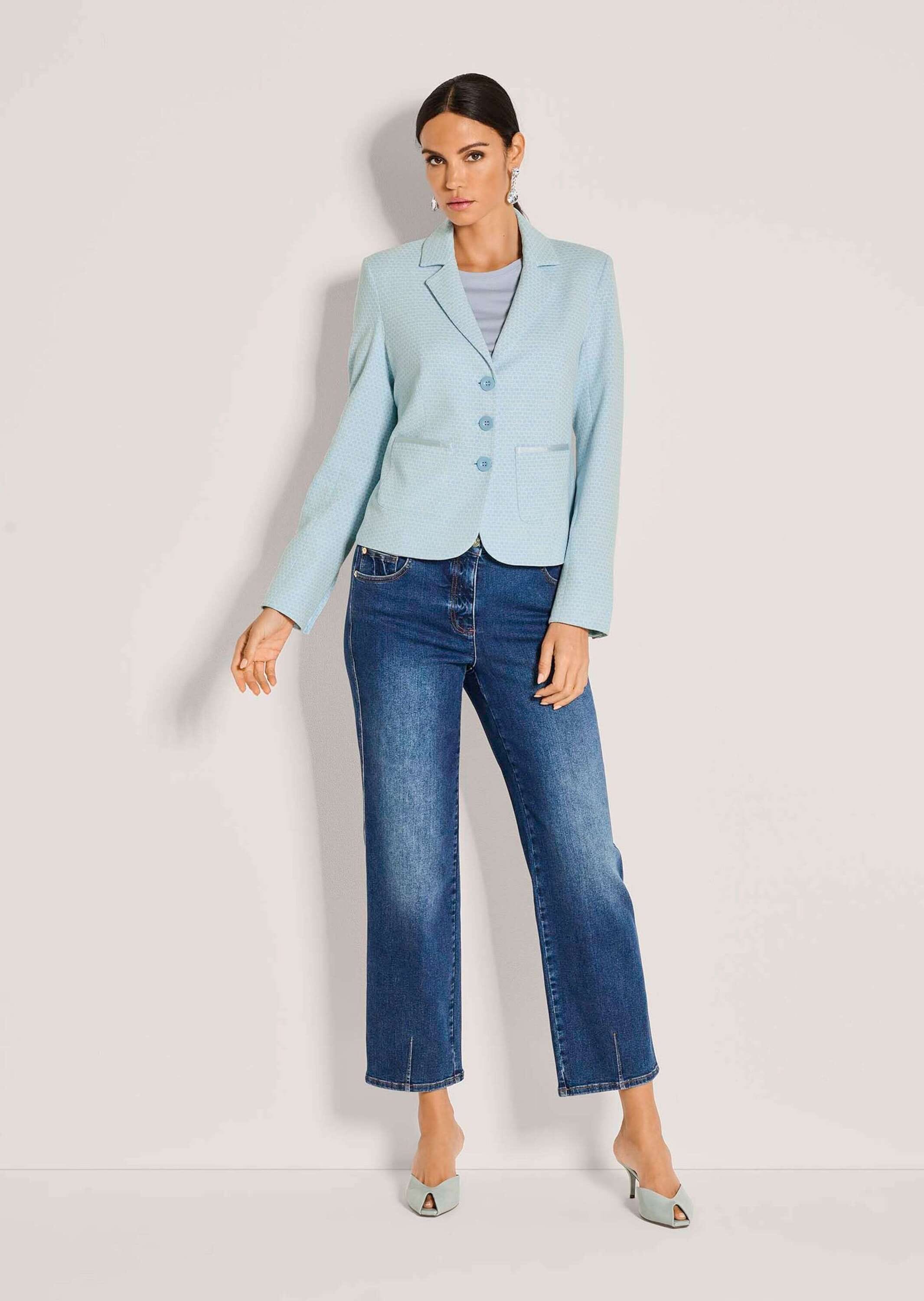 MADELEINE Jackenblazer »Jerseyblazer Kurzblazer mit Wabenmuster« Strukturjersey