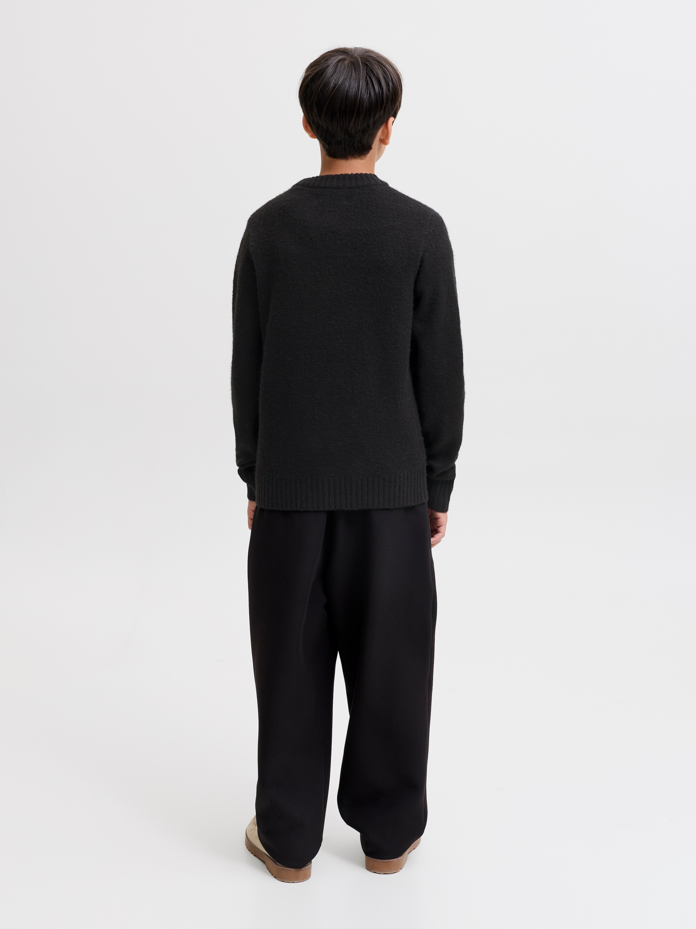Jack & Jones Junior Rundhalspullover »JJESOHO OLLIE KNIT CREW NECK SN JNR« Materialmix, relaxed fit