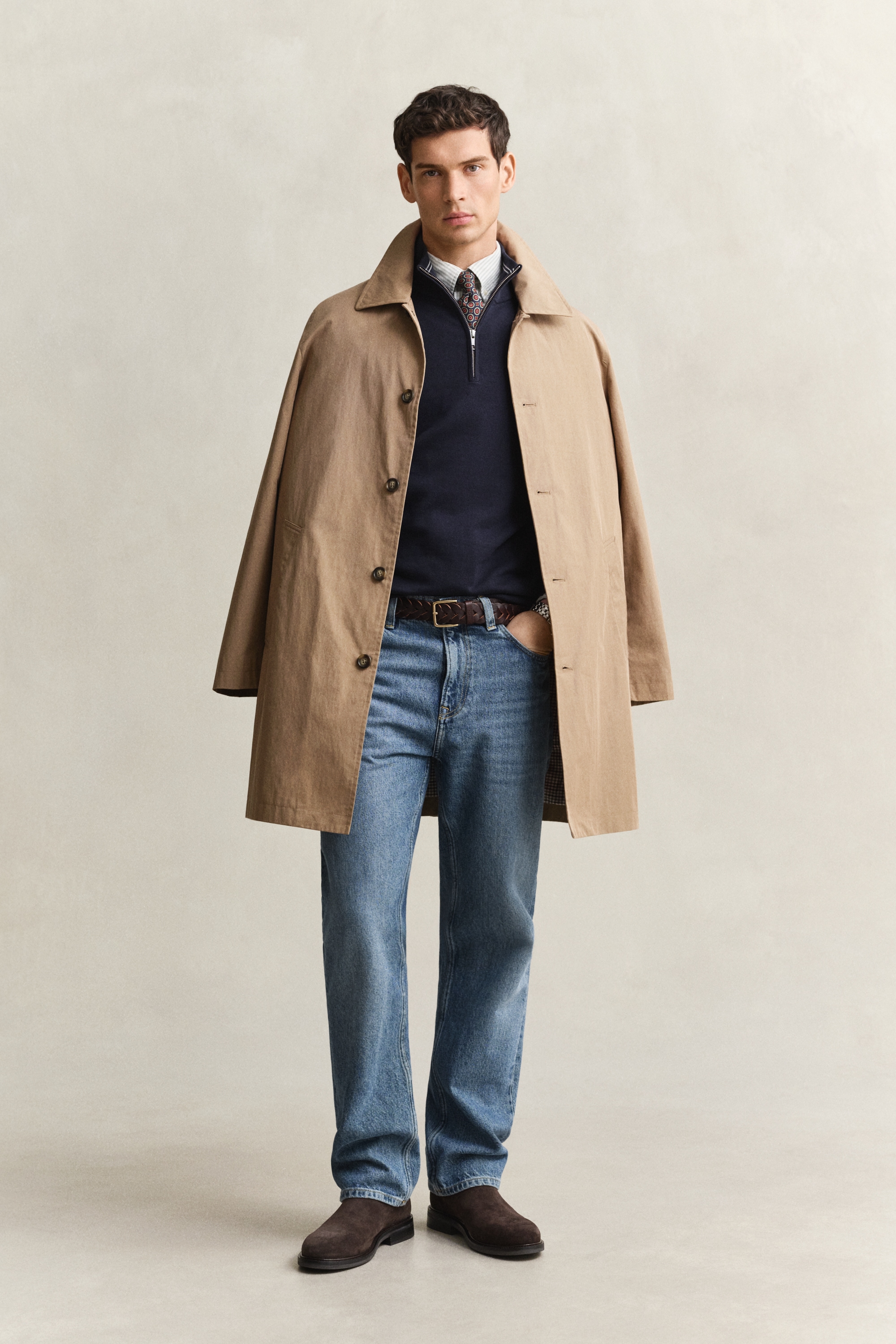 Gant 1100000002199 »CLASSIC COTTON HALF ZIP« Regular fit mit Troyerkragen