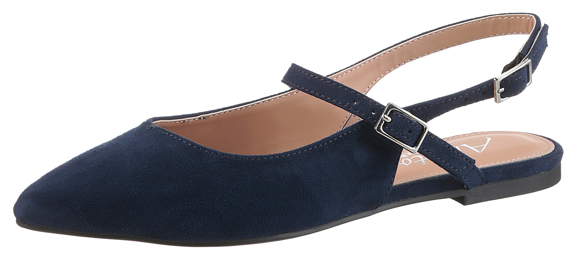 Aniston SHOES Slingpumps, Flat, Sommerschuh, Riemchensandale - neue KOLLEKTION, schmale Form