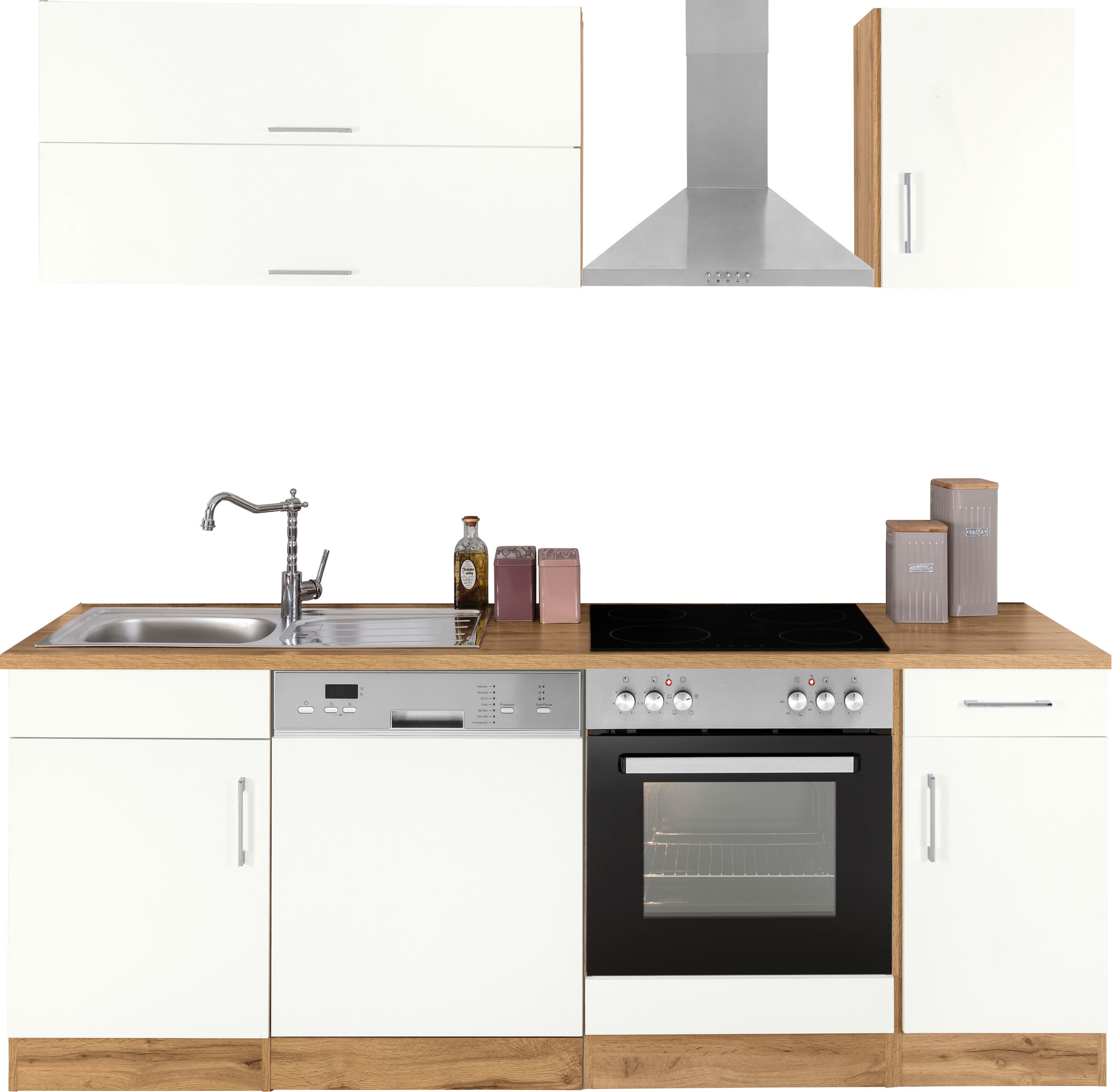 KOCHSTATION Küchenzeile »KS-Colmar«, mit E-Geräten, Breite 210 cm