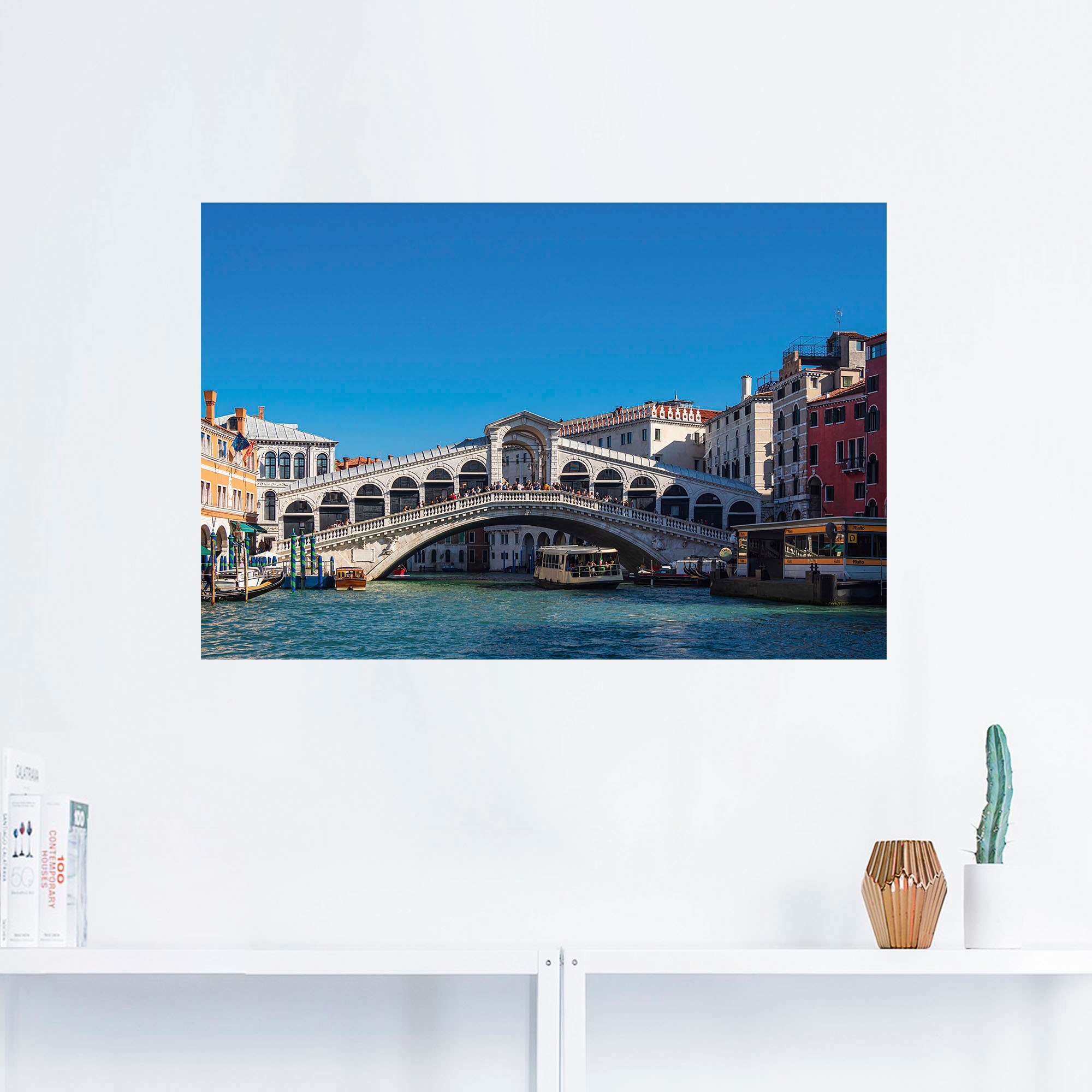 Artland Wandbild »Blick auf die Rialto Brücke in Venedig«, Venedig, (1 St.),  als Alubild, Leinwandbild, Wandaufkleber oder Poster in versch. Größen  online bei OTTO