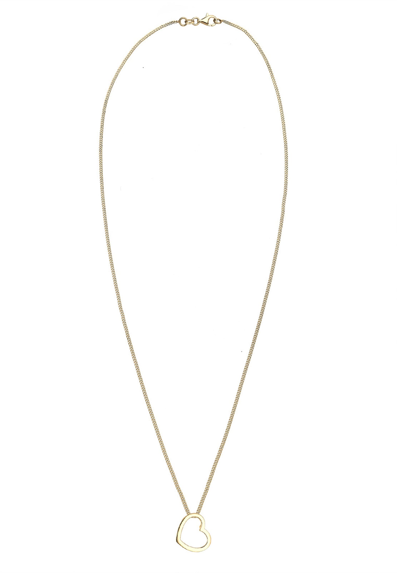 Elli Kette mit Anhänger »Halskette Anhänger Herz 925 Sterling Silber vergoldet«
