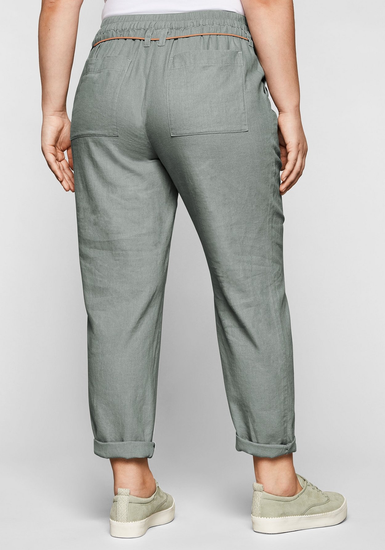 Sheego Schlupfhose »Schlupfhose im Leinen-Mix«