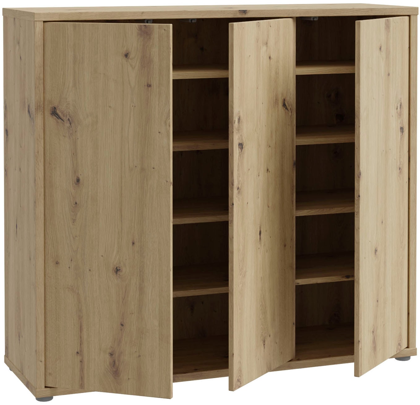 FORTE Schuhschrank »Alice Springs«, (B/H/T 109,2/99,1/34,9 cm), Stauraumschrank, Mehrzweckschrank, grifflose Front, Push to open