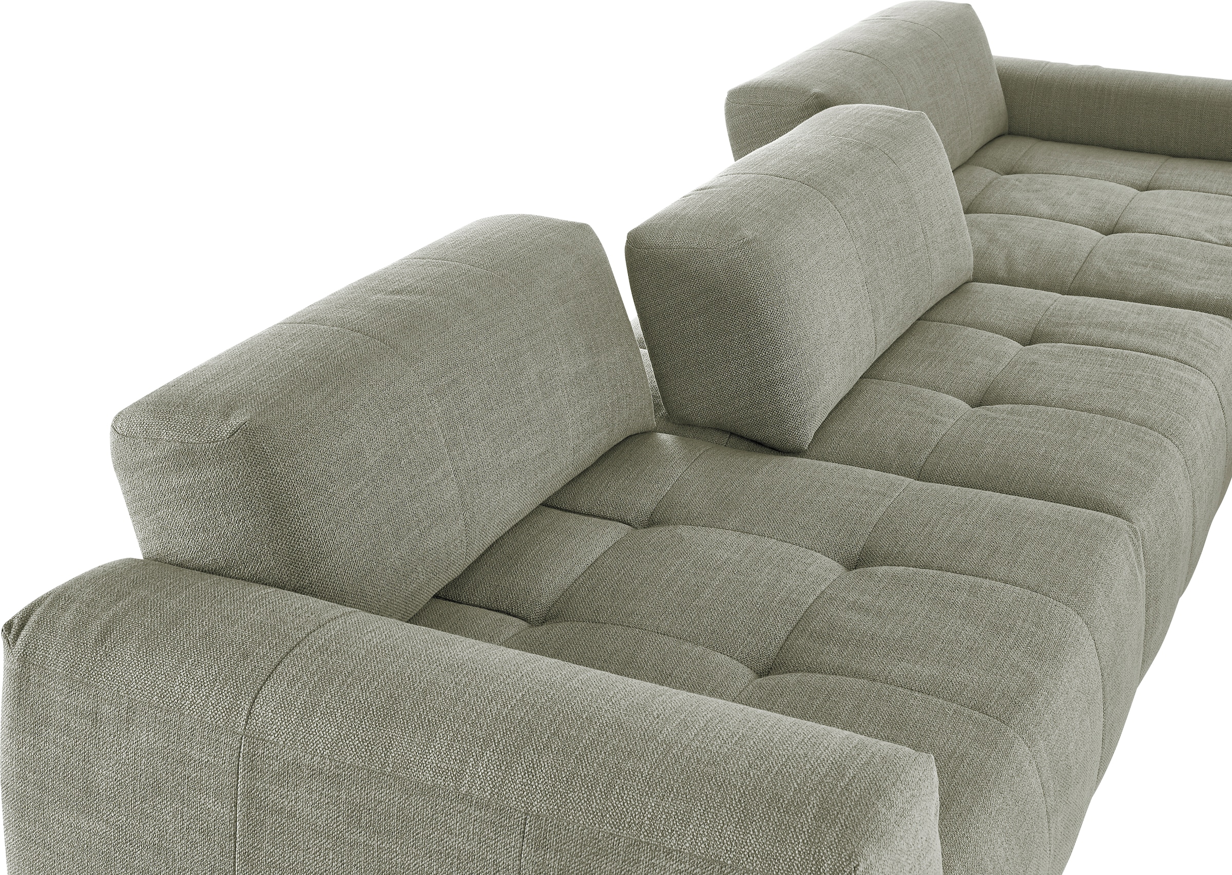 3C Candy Ecksofa »Yoshy mit Komfortfunktionen, modern und bequem, L-Form«, Zwei verschiedene Sitztiefen durch verstellbare Rückenlehne