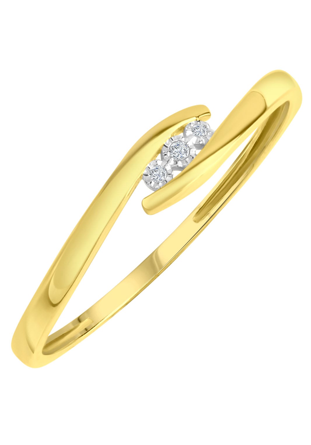 Goldring »Schmuck Geschenk Gold 375 Damenring Goldring«, mit Diamanten