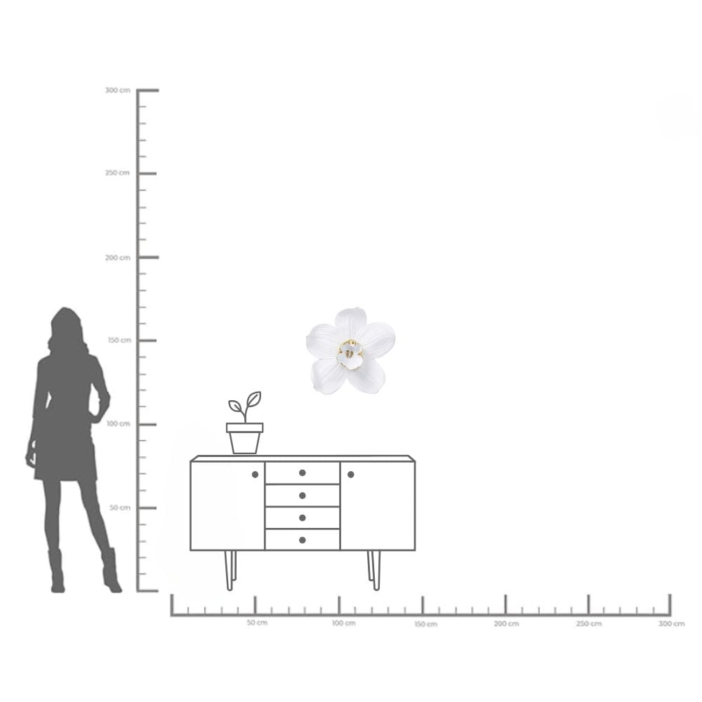 Kare Design Wanddekoobjekt »Wandschmuck Orchid Weiß 54cm«